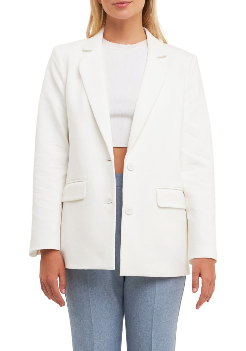 Terry Round Collared Blazer