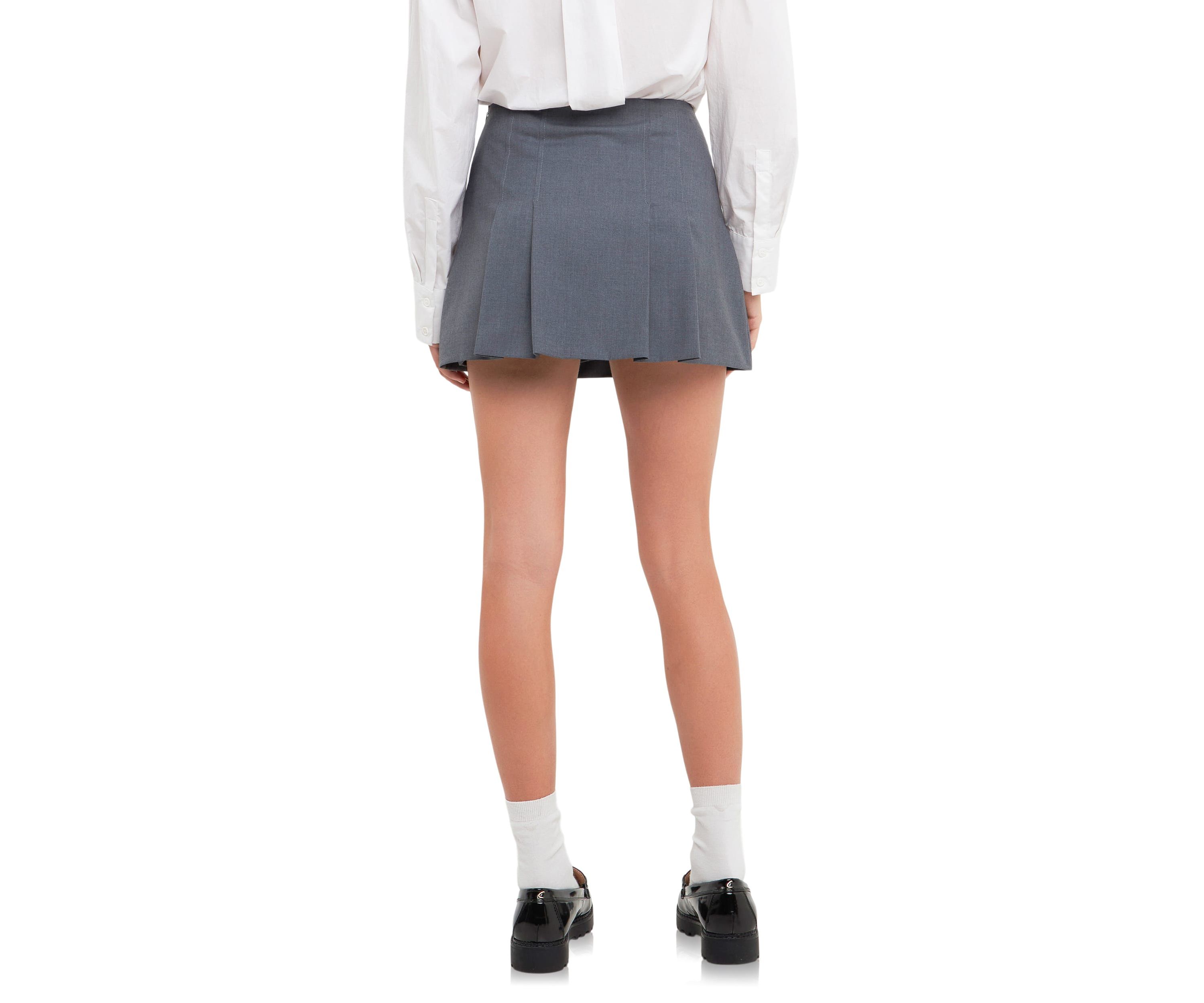 Pleated Mid Rise Skorts