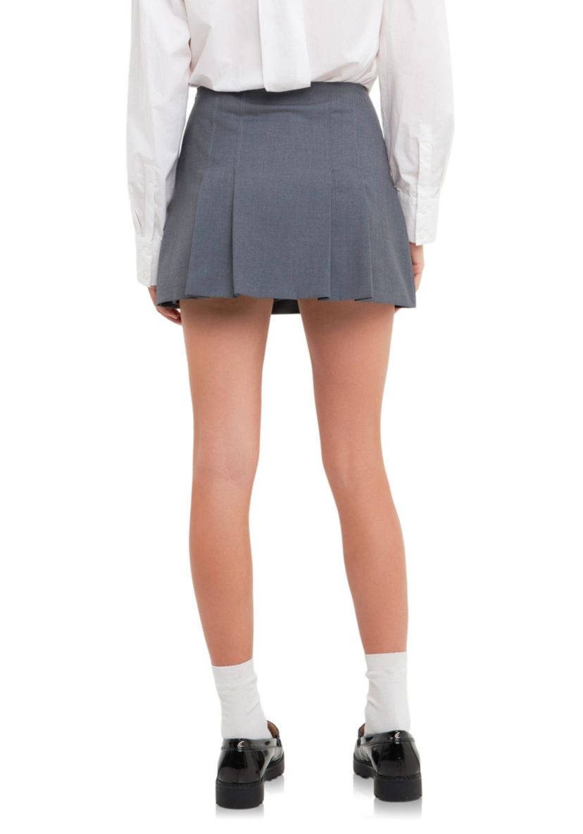 Pleated Mid Rise Skorts