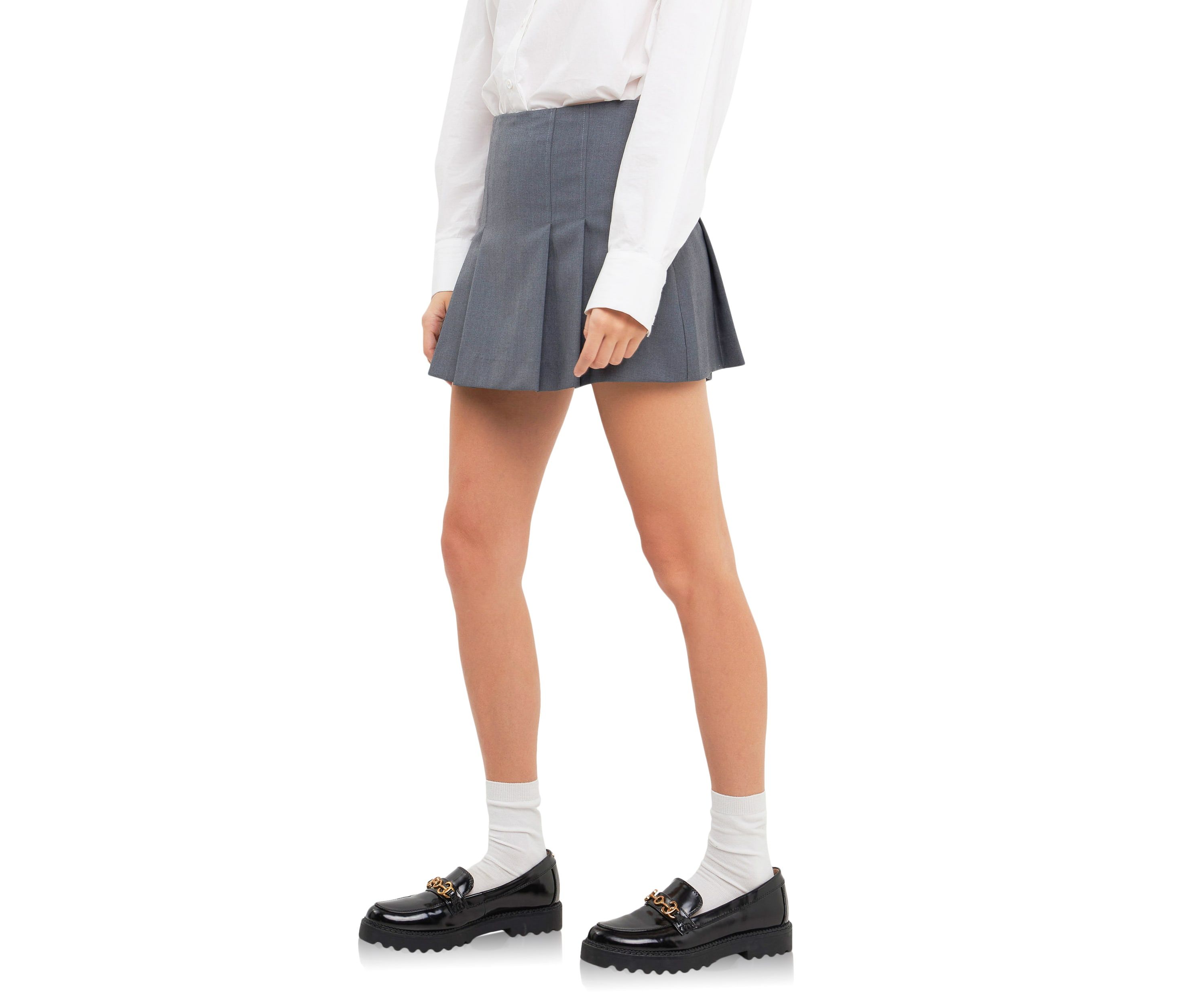 Pleated Mid Rise Skorts