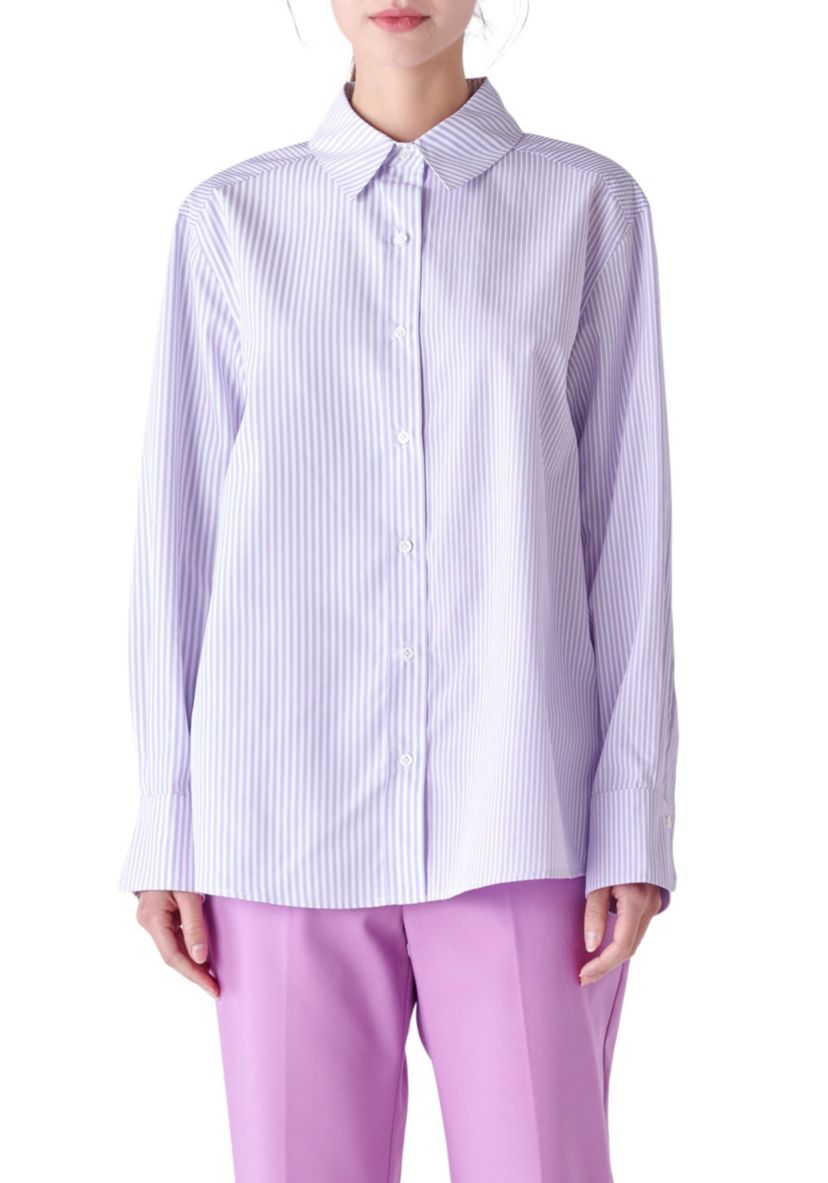 Stripe Colorblock Shirts