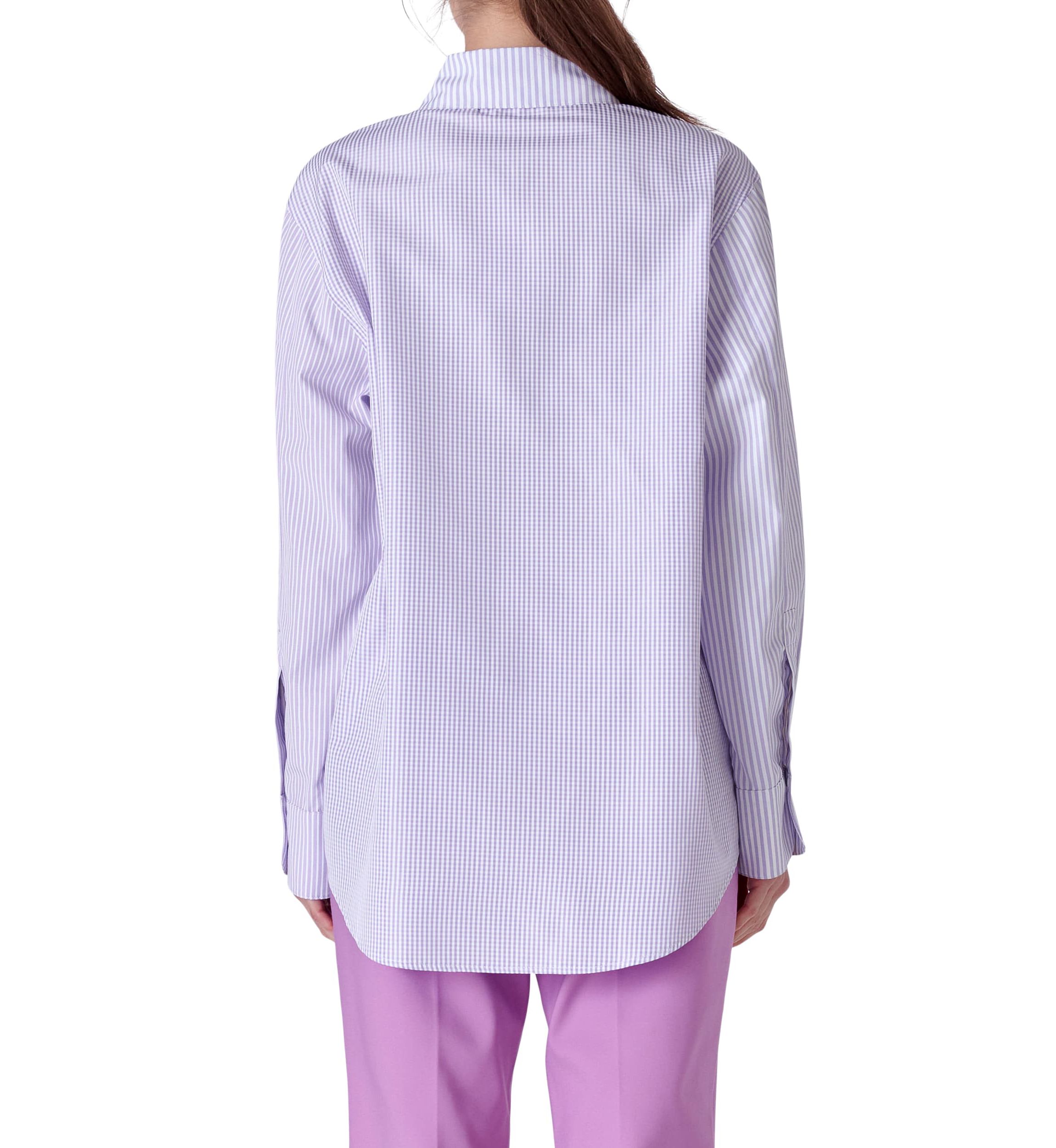Stripe Colorblock Shirts