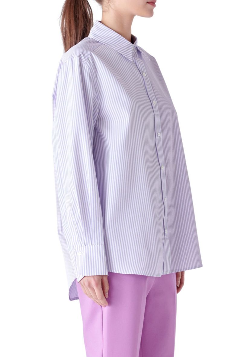 Stripe Colorblock Shirts
