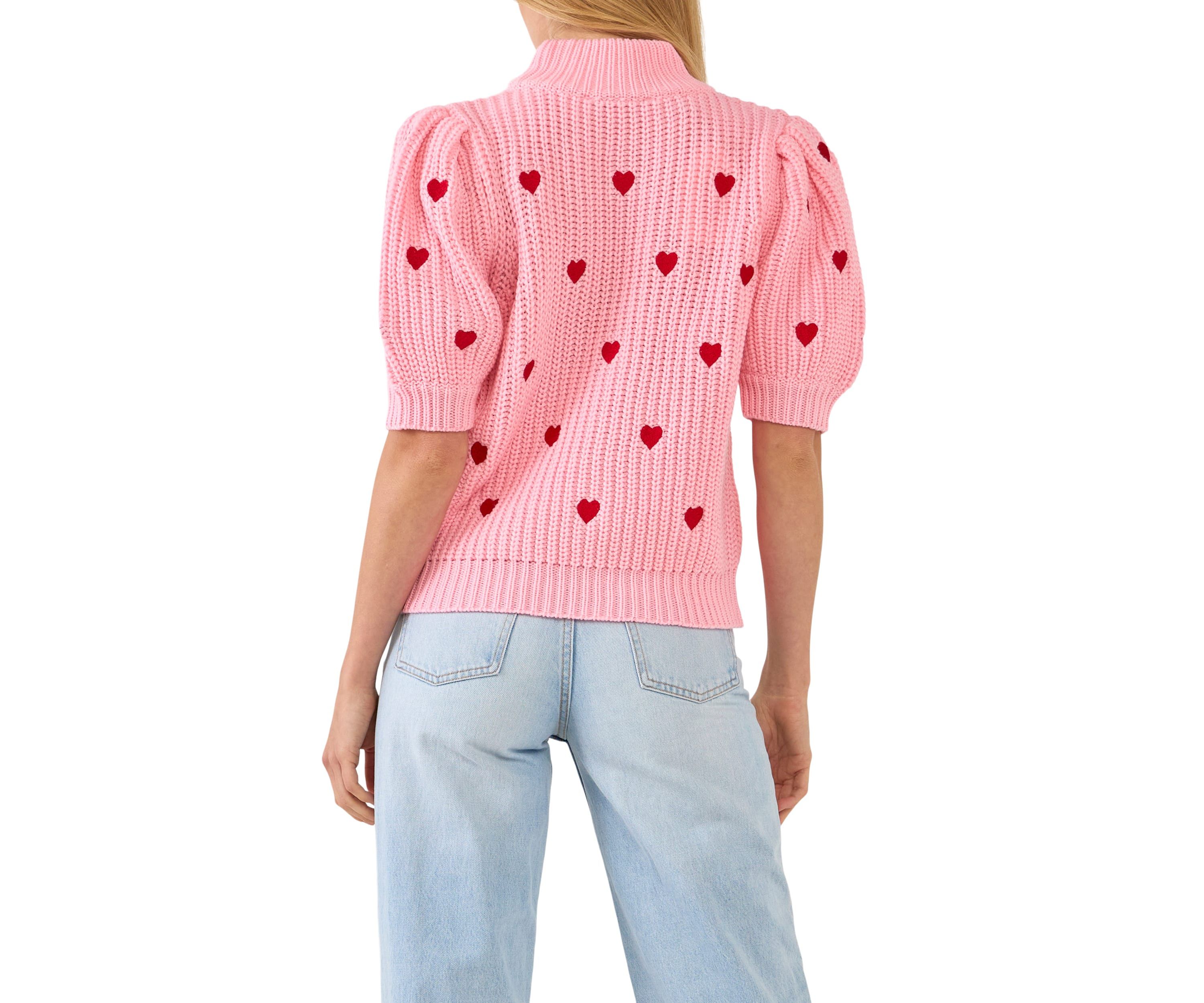 Heart Shape Embroidery Sweater