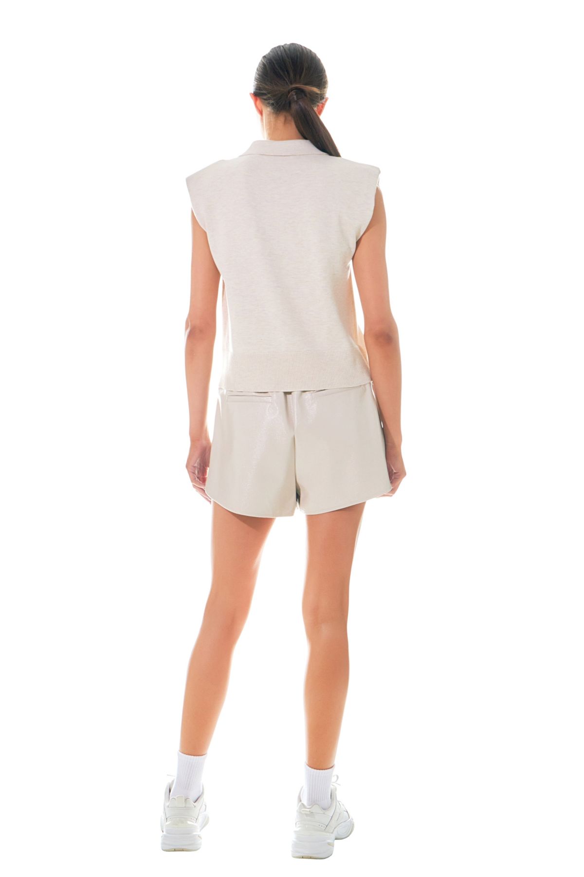 High-Waisted Faux Leather Shorts