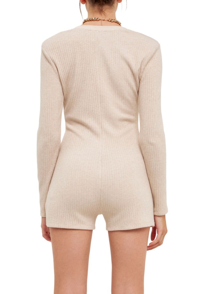 Ribbed Knit Romper
