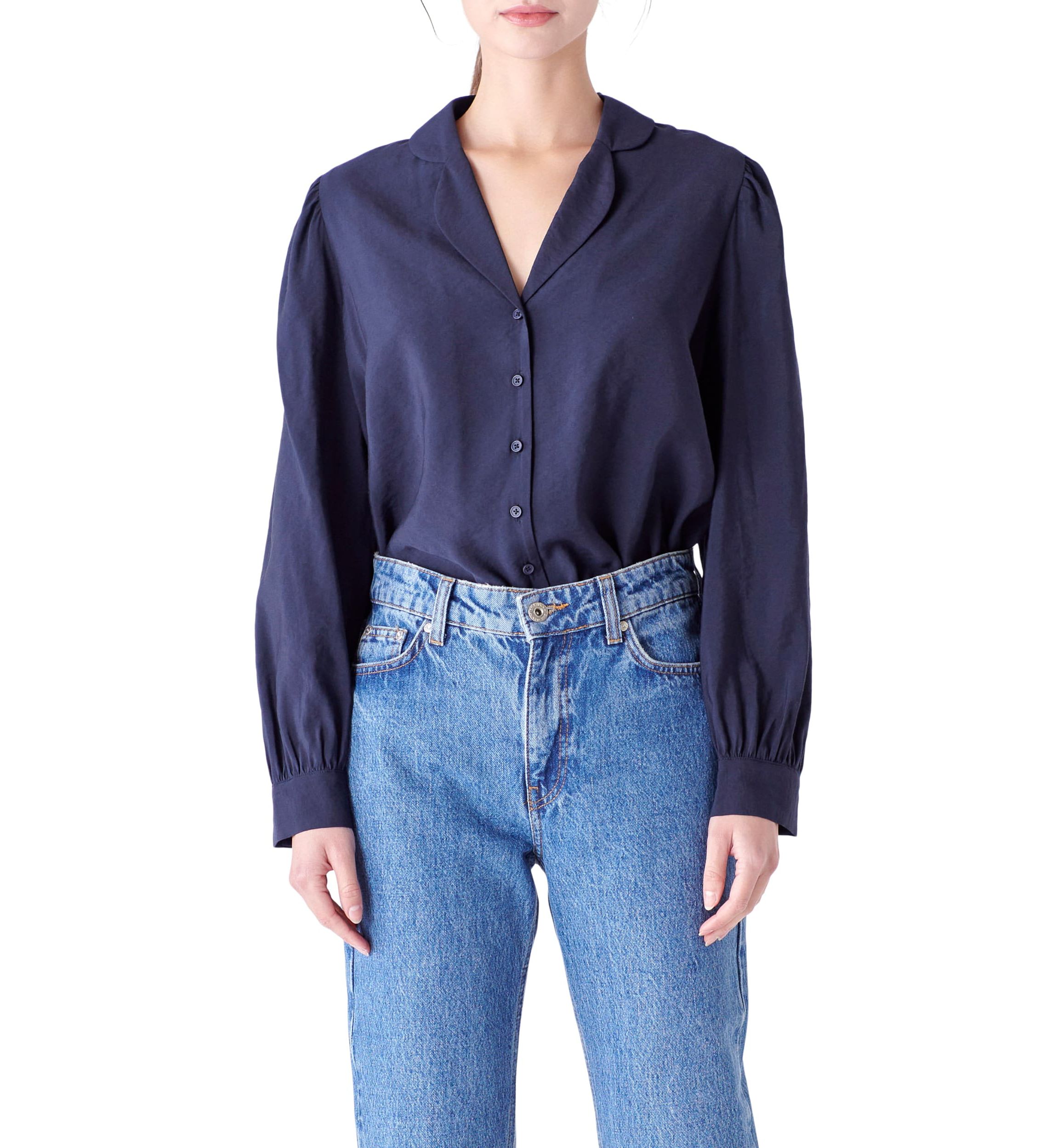 Scallop Collared Dress Shirt