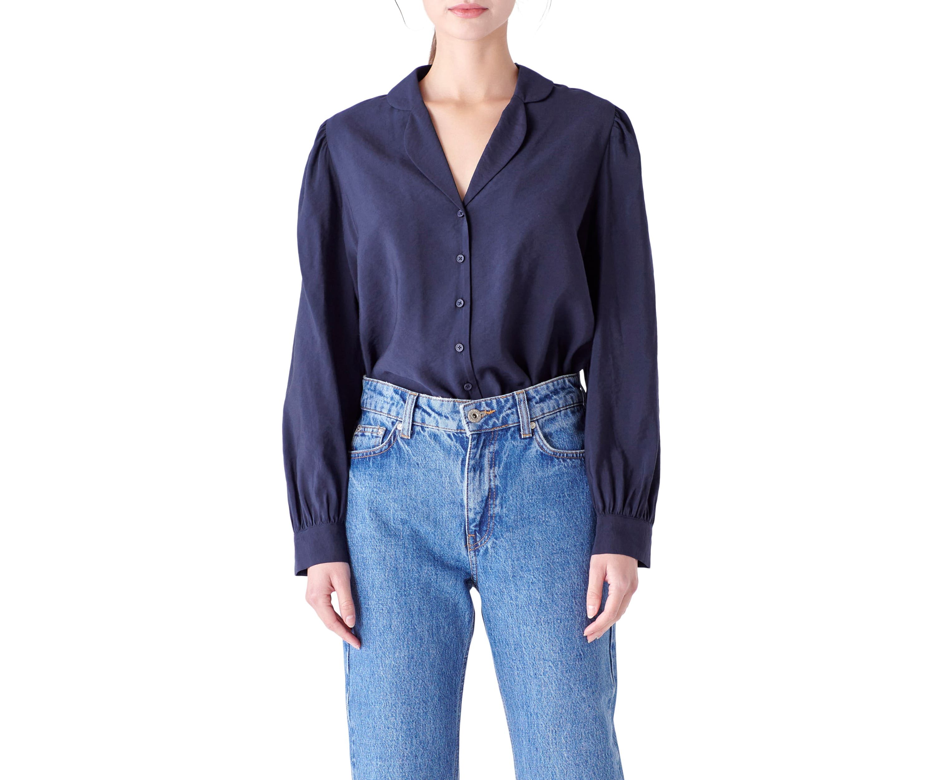Scallop Collared Dress Shirt
