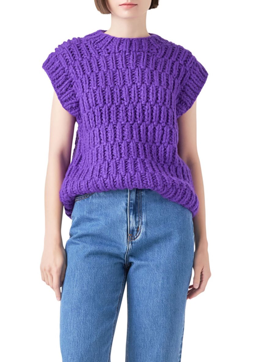 Chunky Knit Sweater Vest