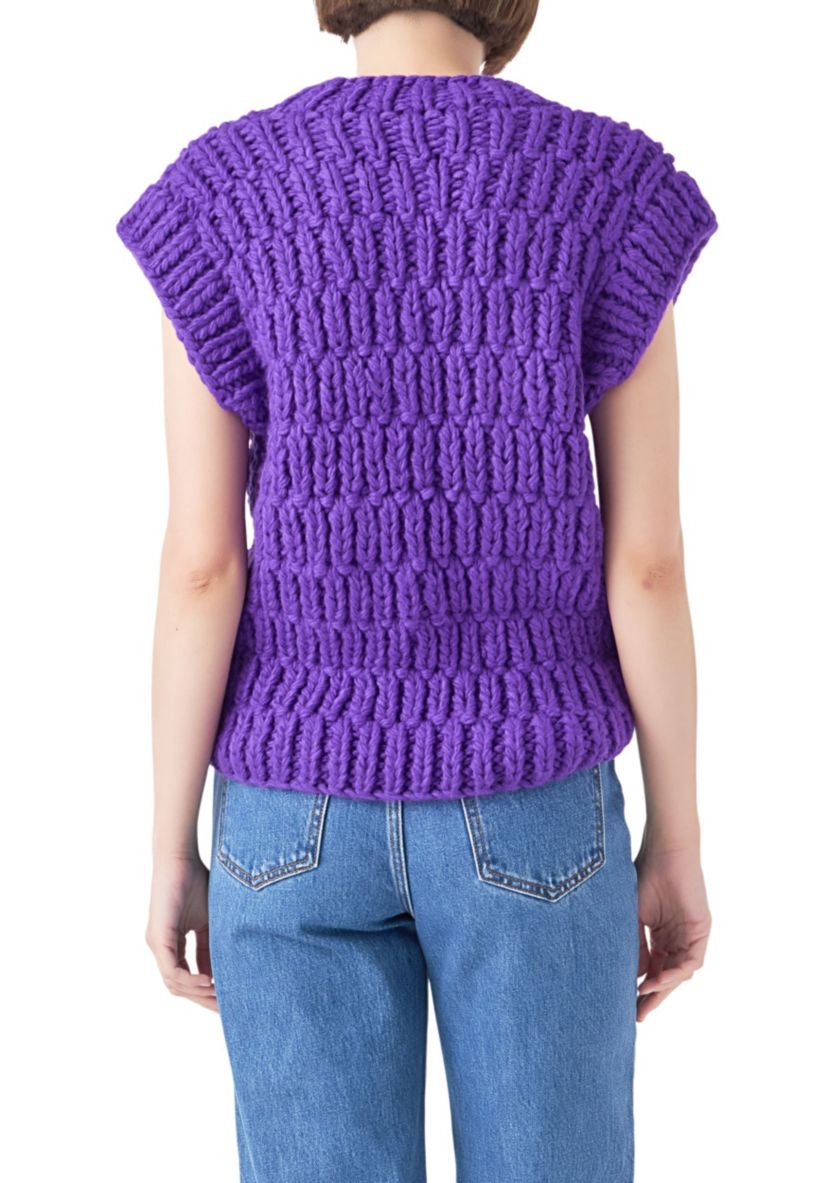 Chunky Knit Sweater Vest