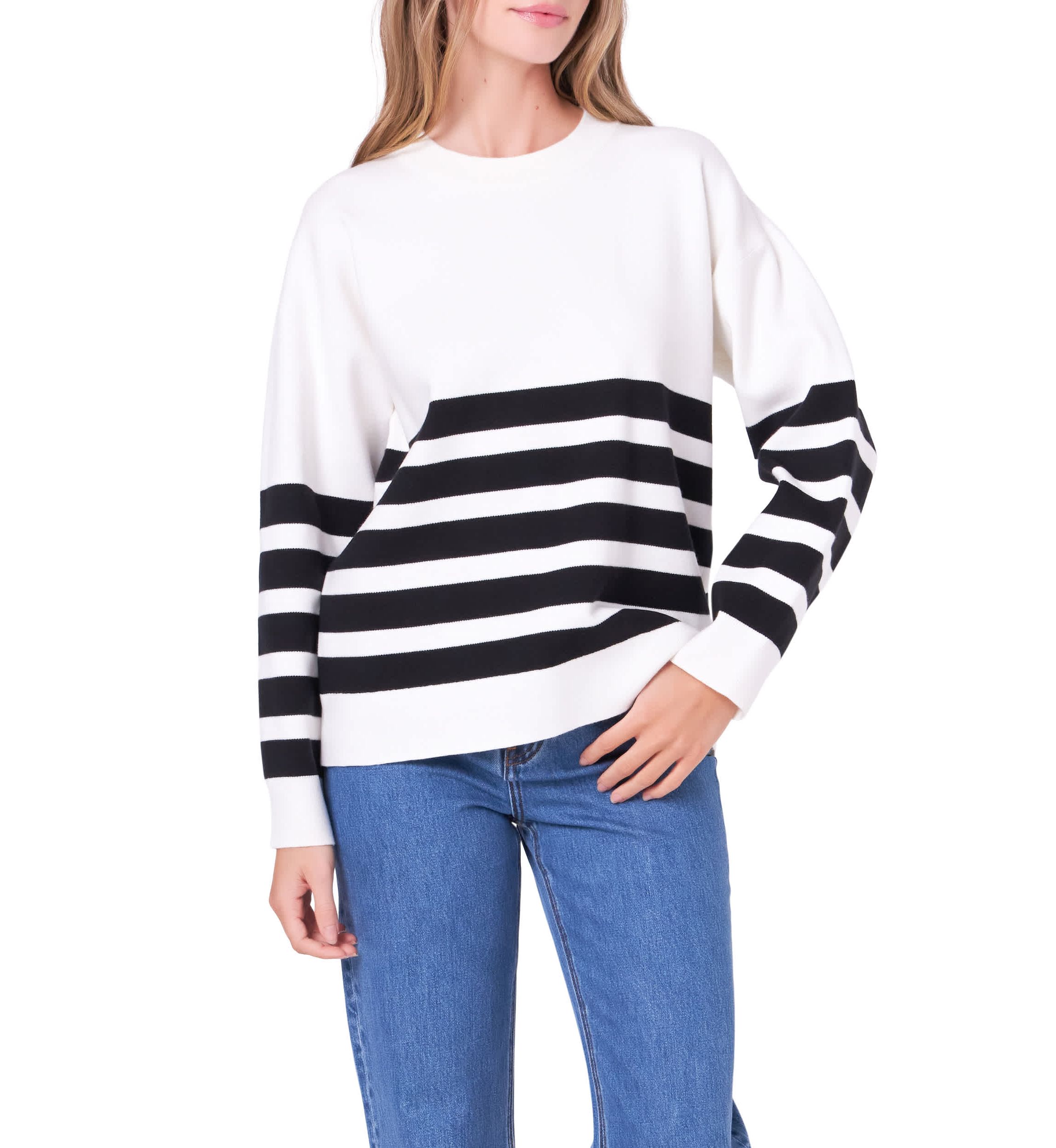 Stripe Round Neck Sweater
