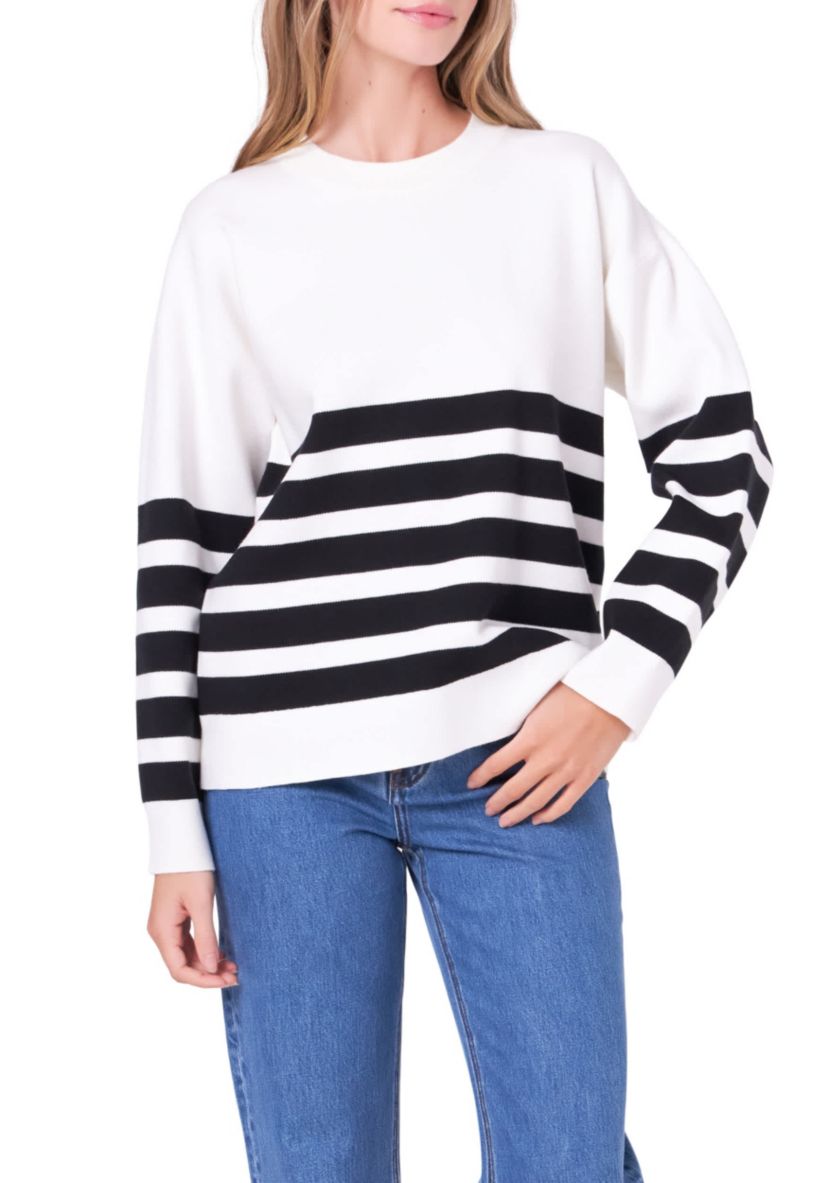 Stripe Round Neck Sweater