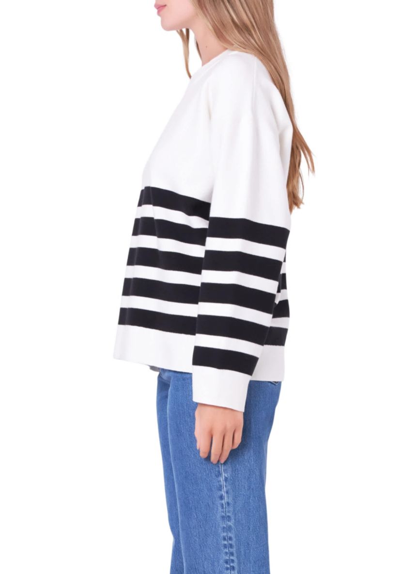 Stripe Round Neck Sweater