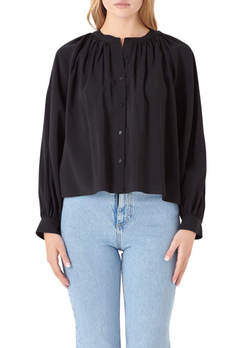 Shirring Detail Top