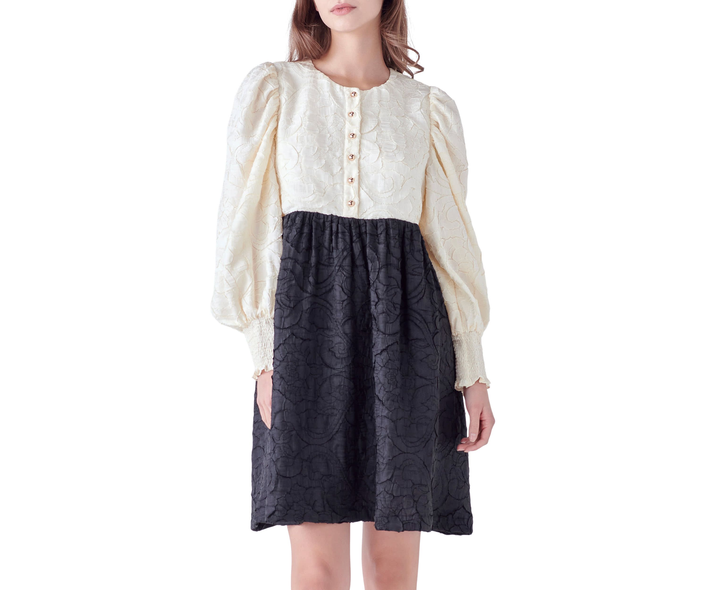 Textured Baby Doll Dress