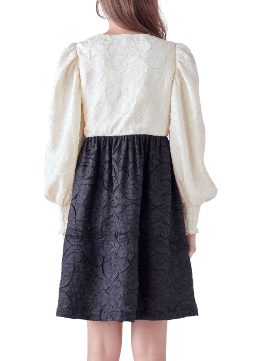 Textured Baby Doll Dress