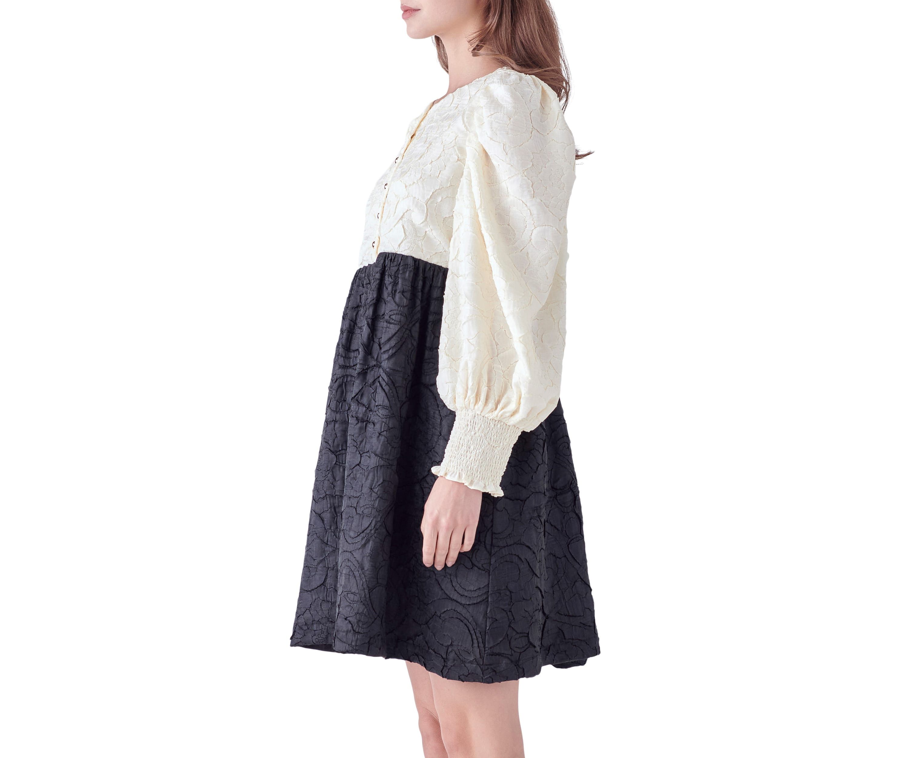Textured Baby Doll Dress