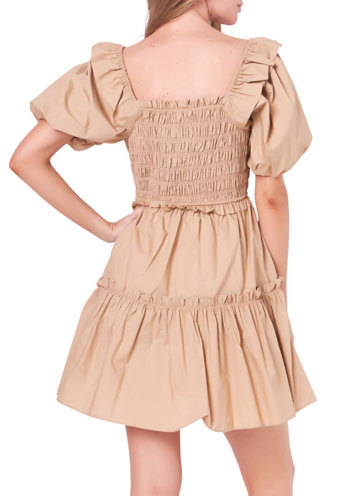 Guess Vestito Bambina In Popeline Morbido Con Spalline Elasticizzate E Volant, Look Elegante E Alla Moda