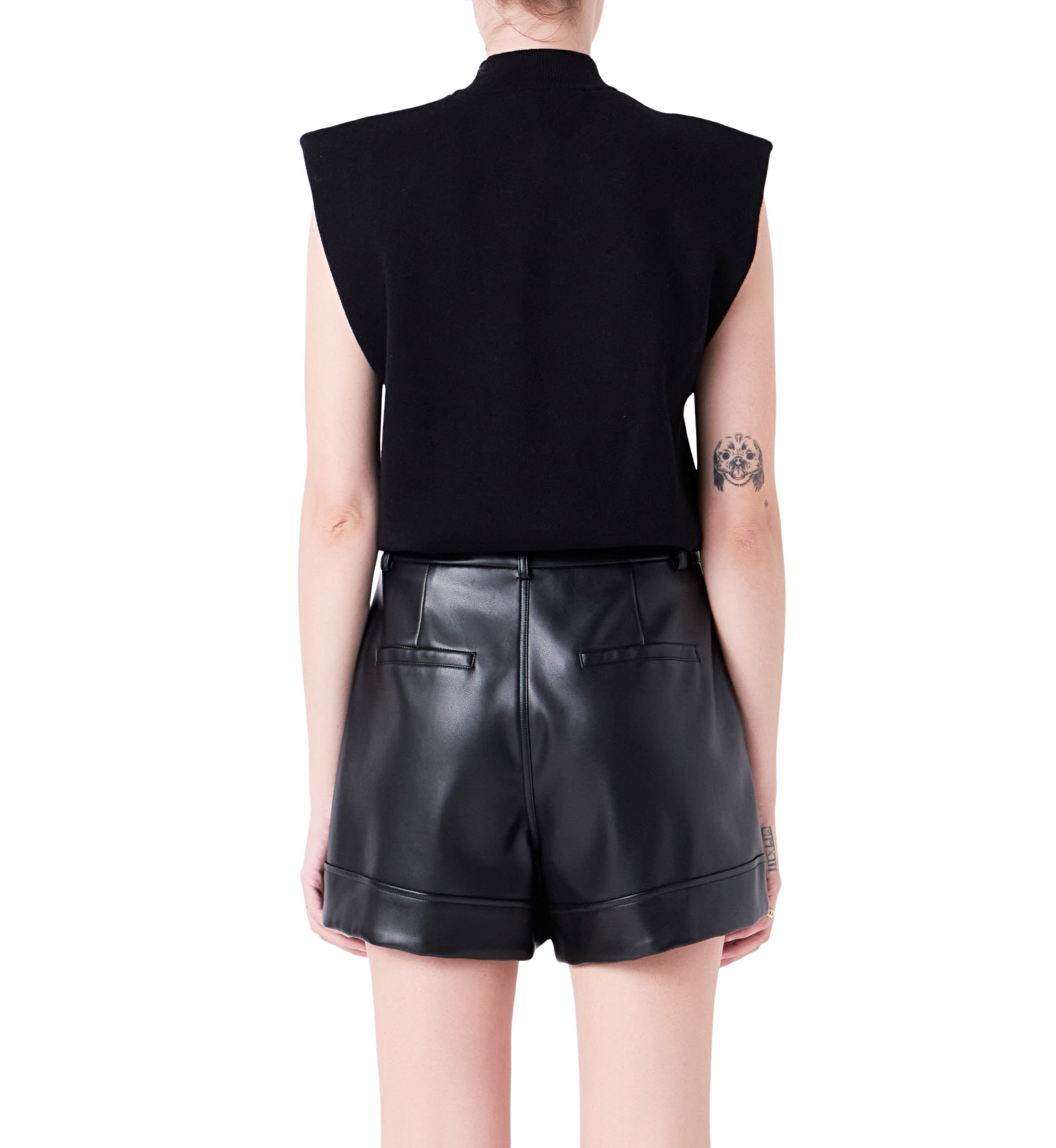 Mock Neck Sleeveless Knit Top