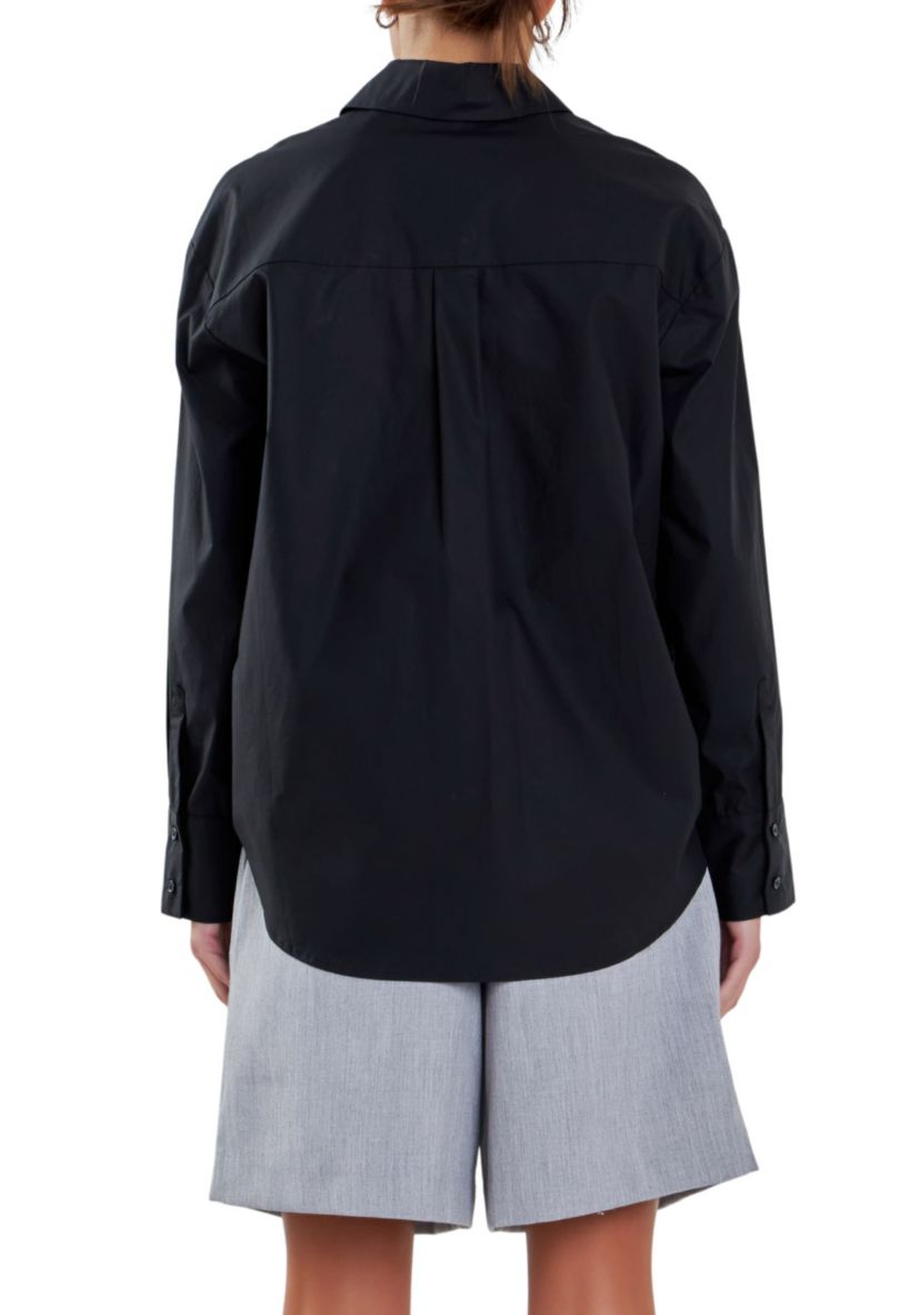 Flower Brooch Shirt