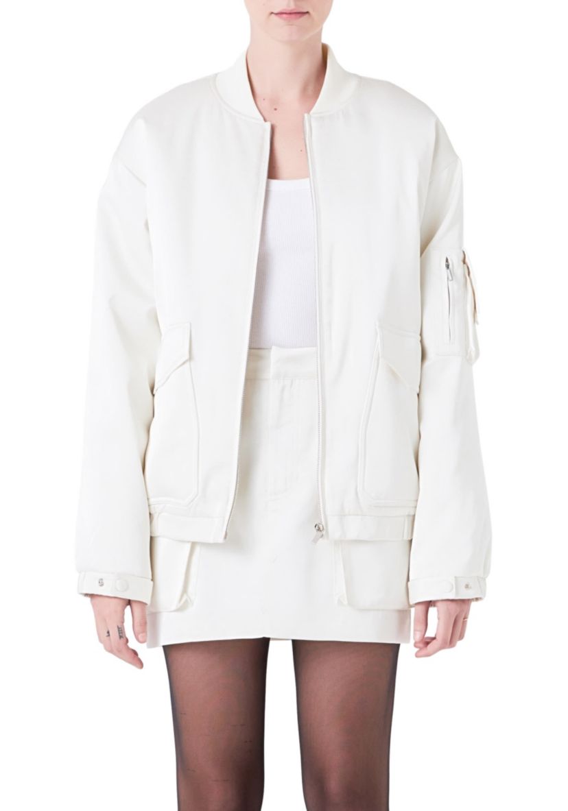 Satin Bomber Jacket