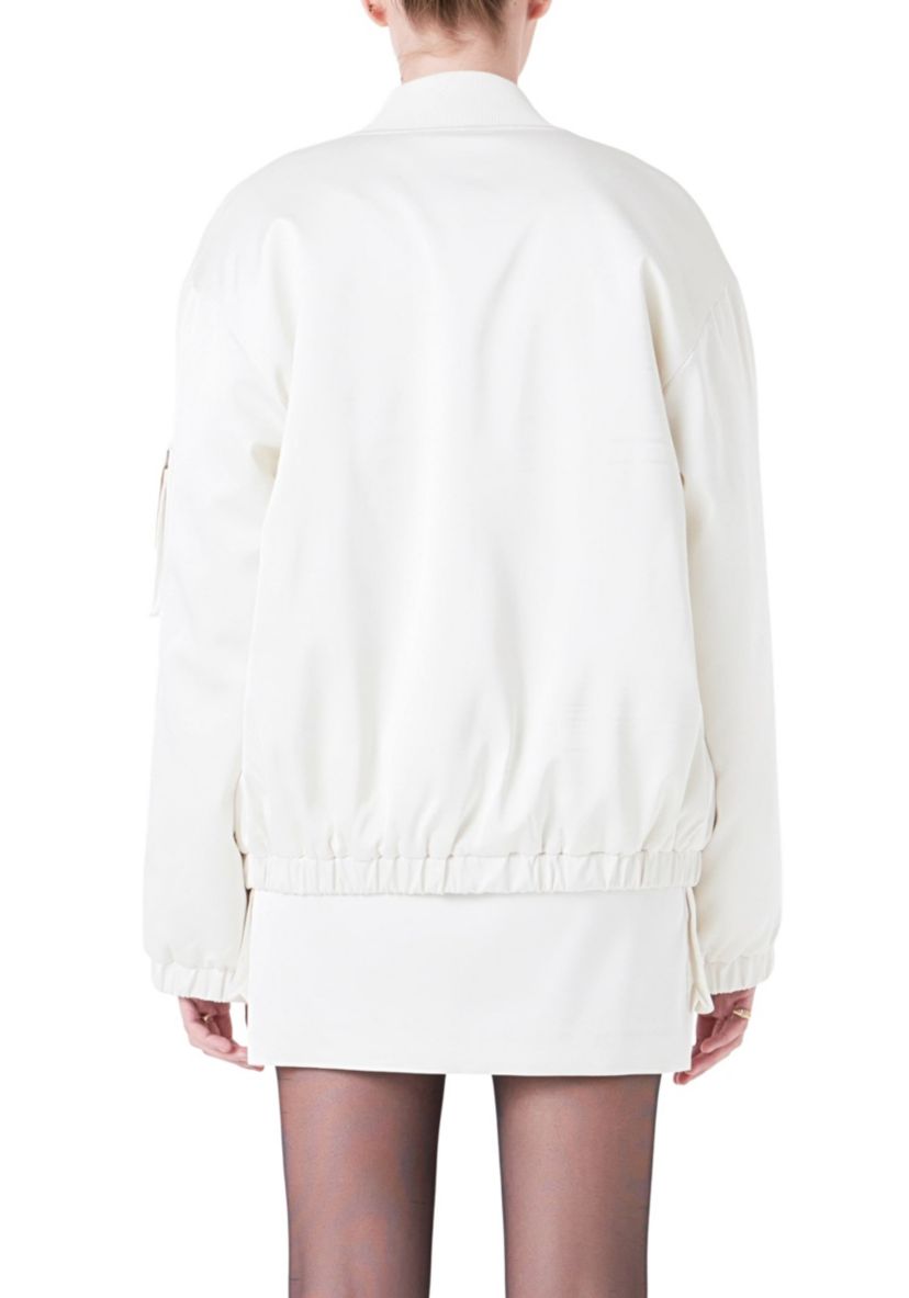 Satin Bomber Jacket