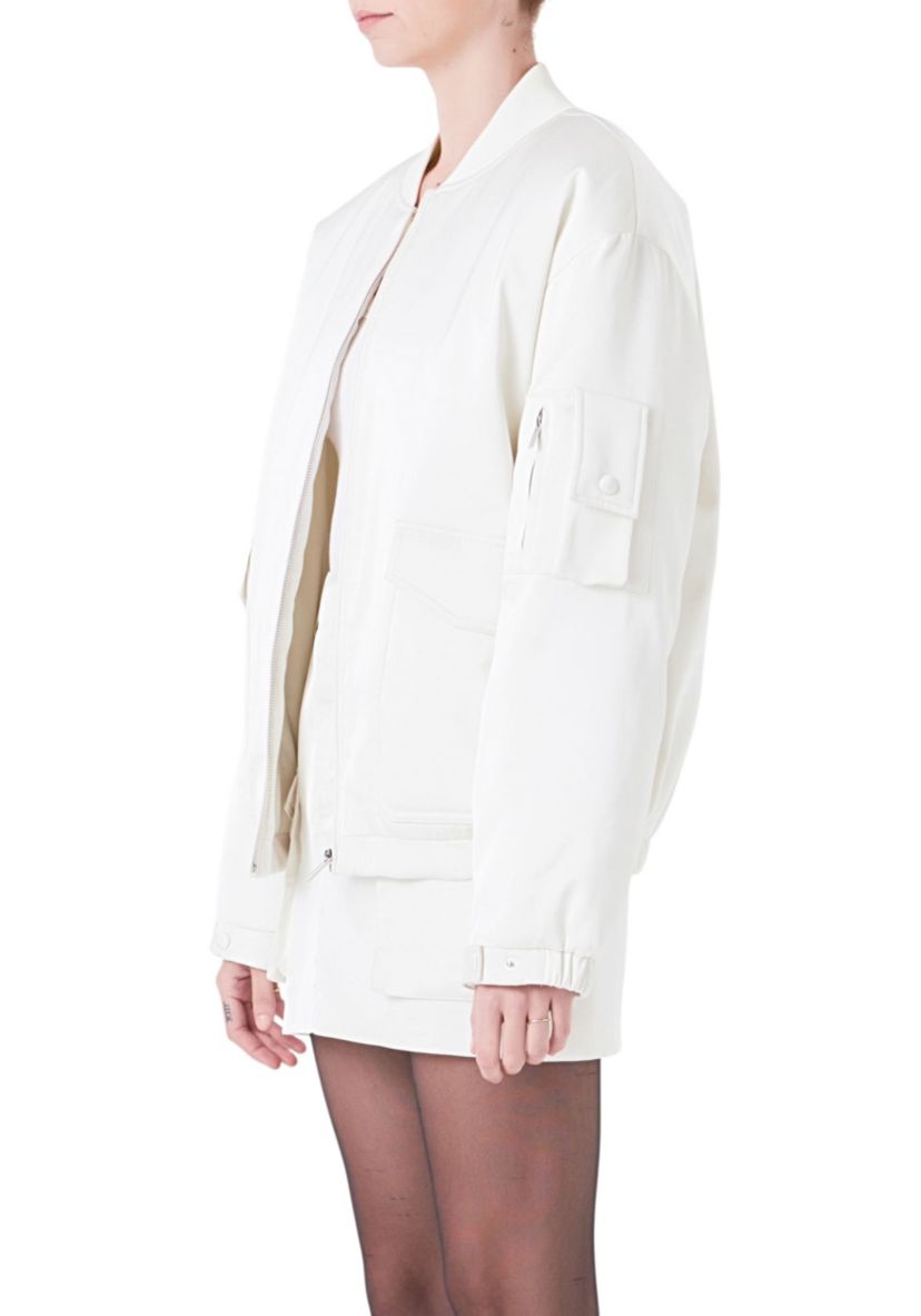Satin Bomber Jacket