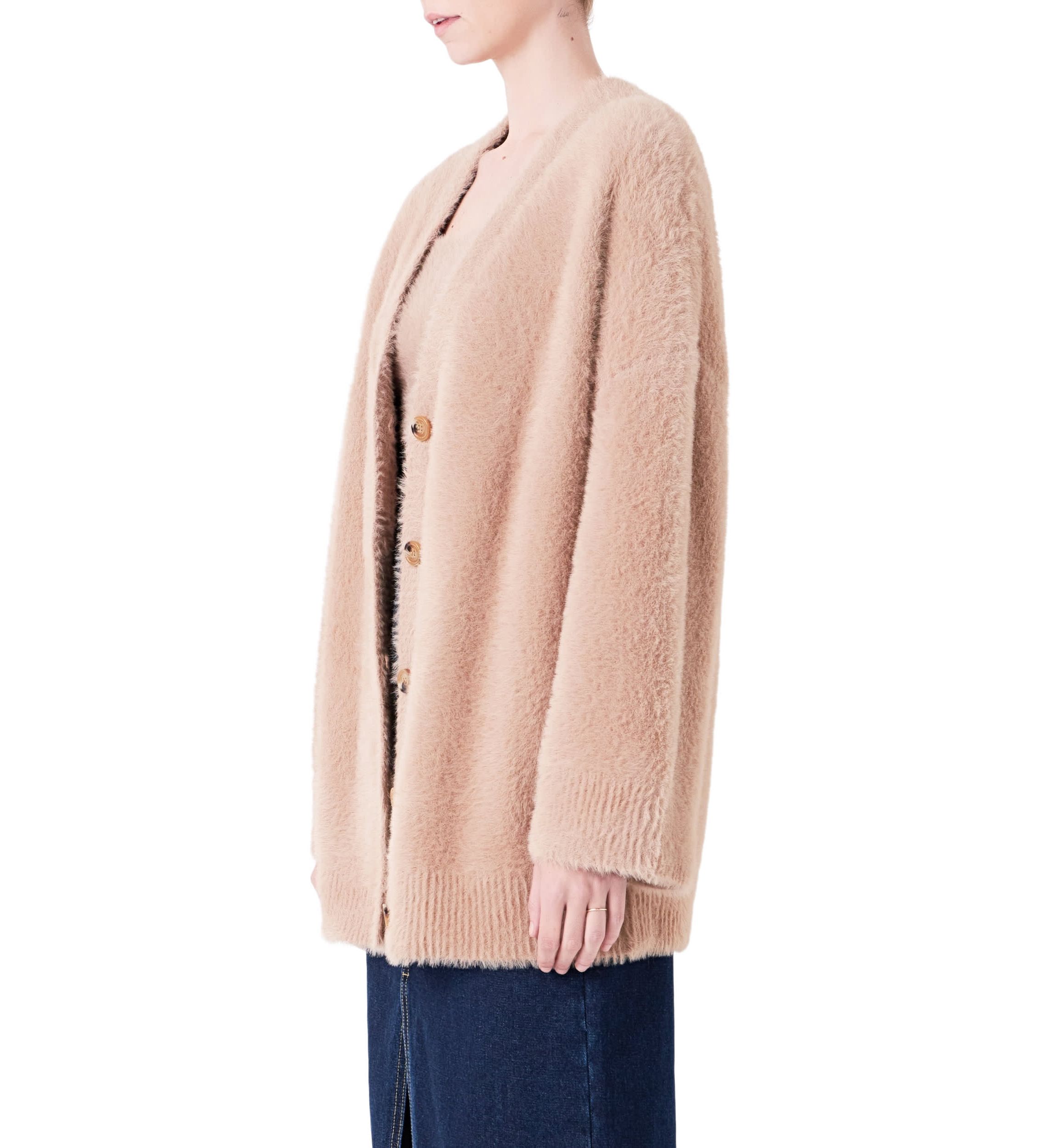 Feather Plush Cardigan