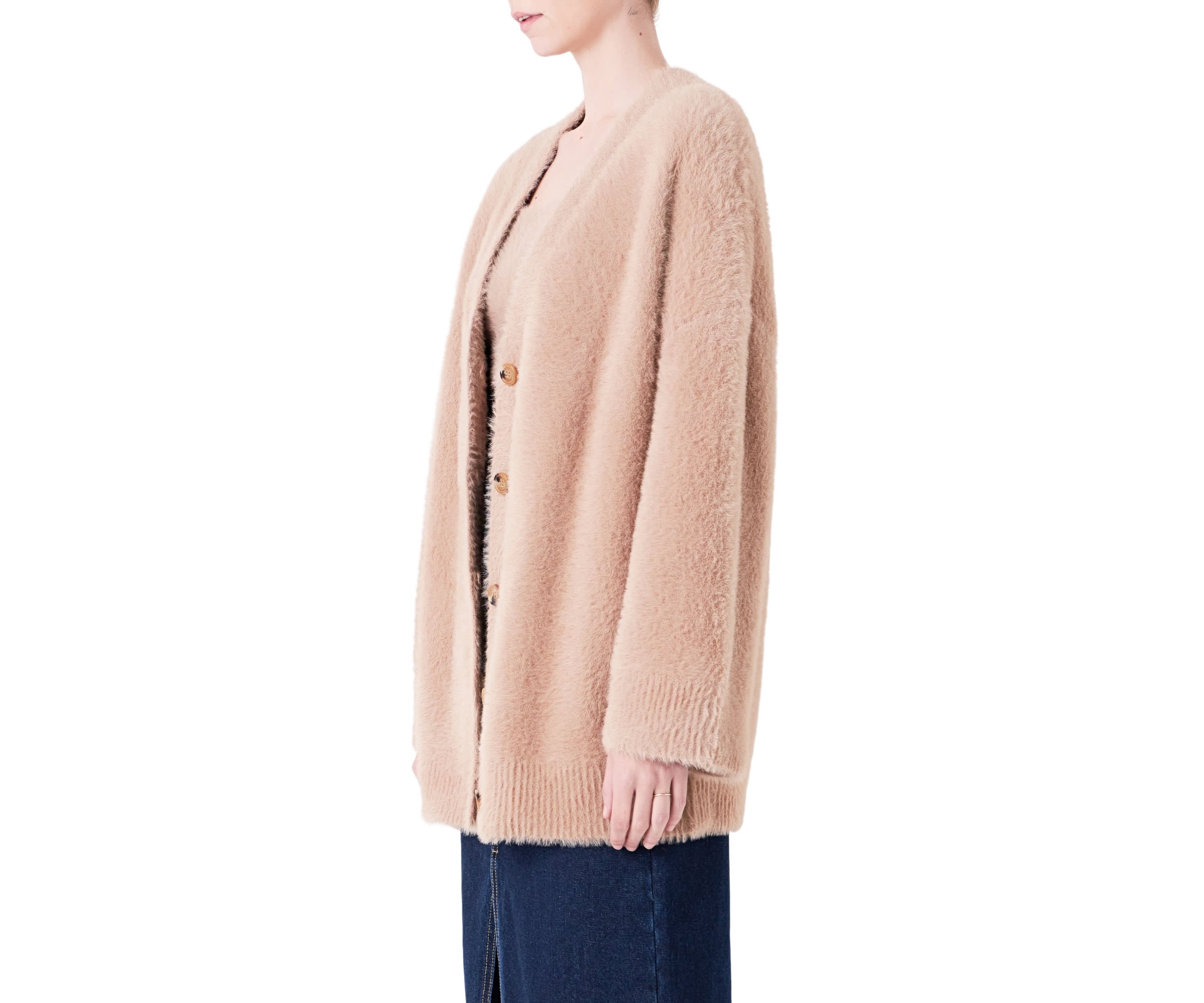 Feather Plush Cardigan