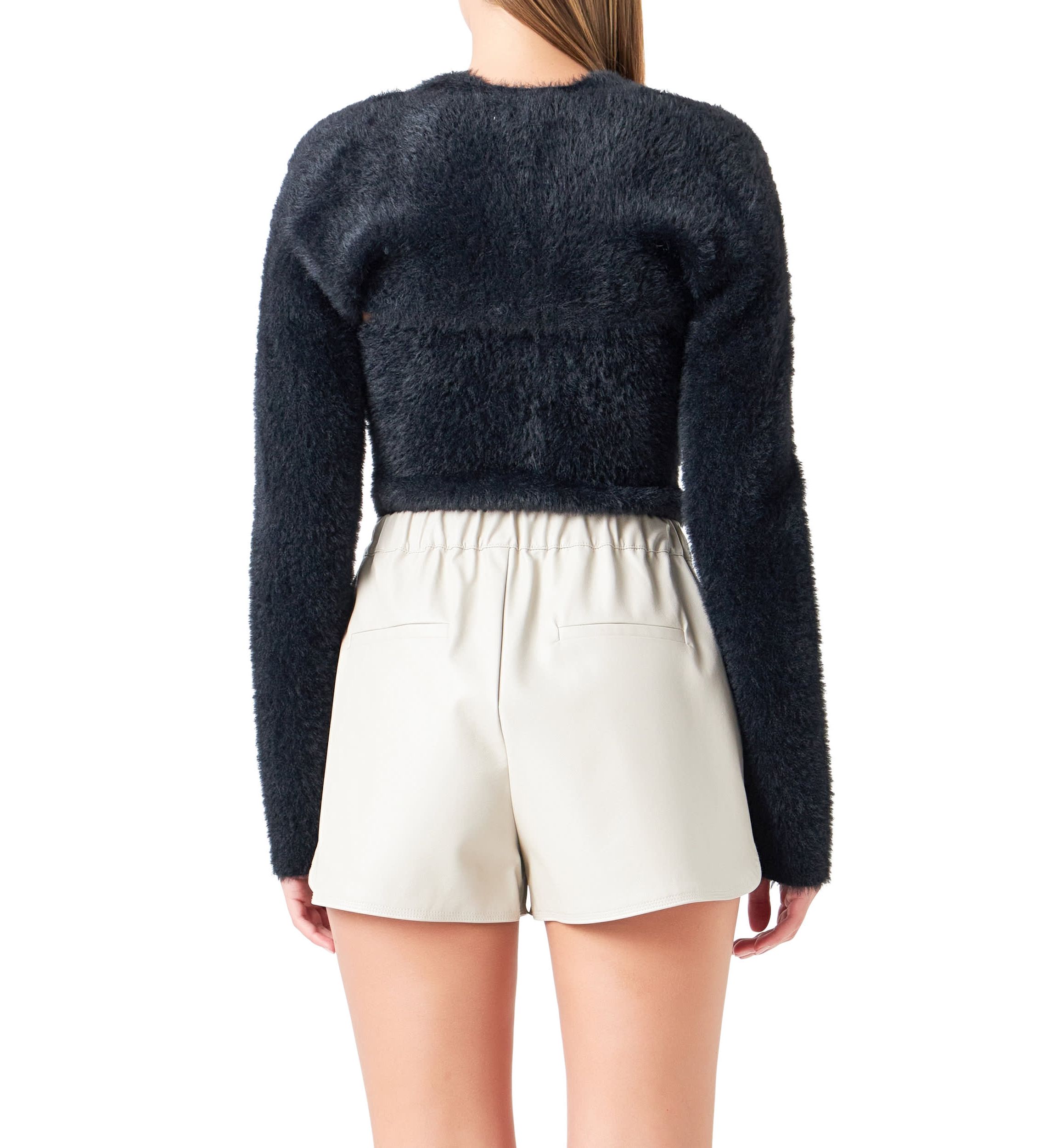 2 Piece Feather Plush Sweater Set