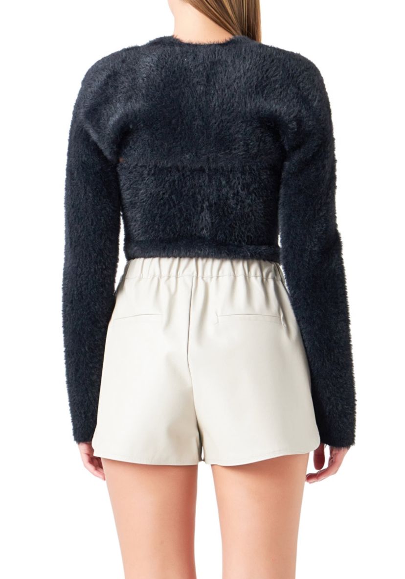 2 Piece Feather Plush Sweater Set