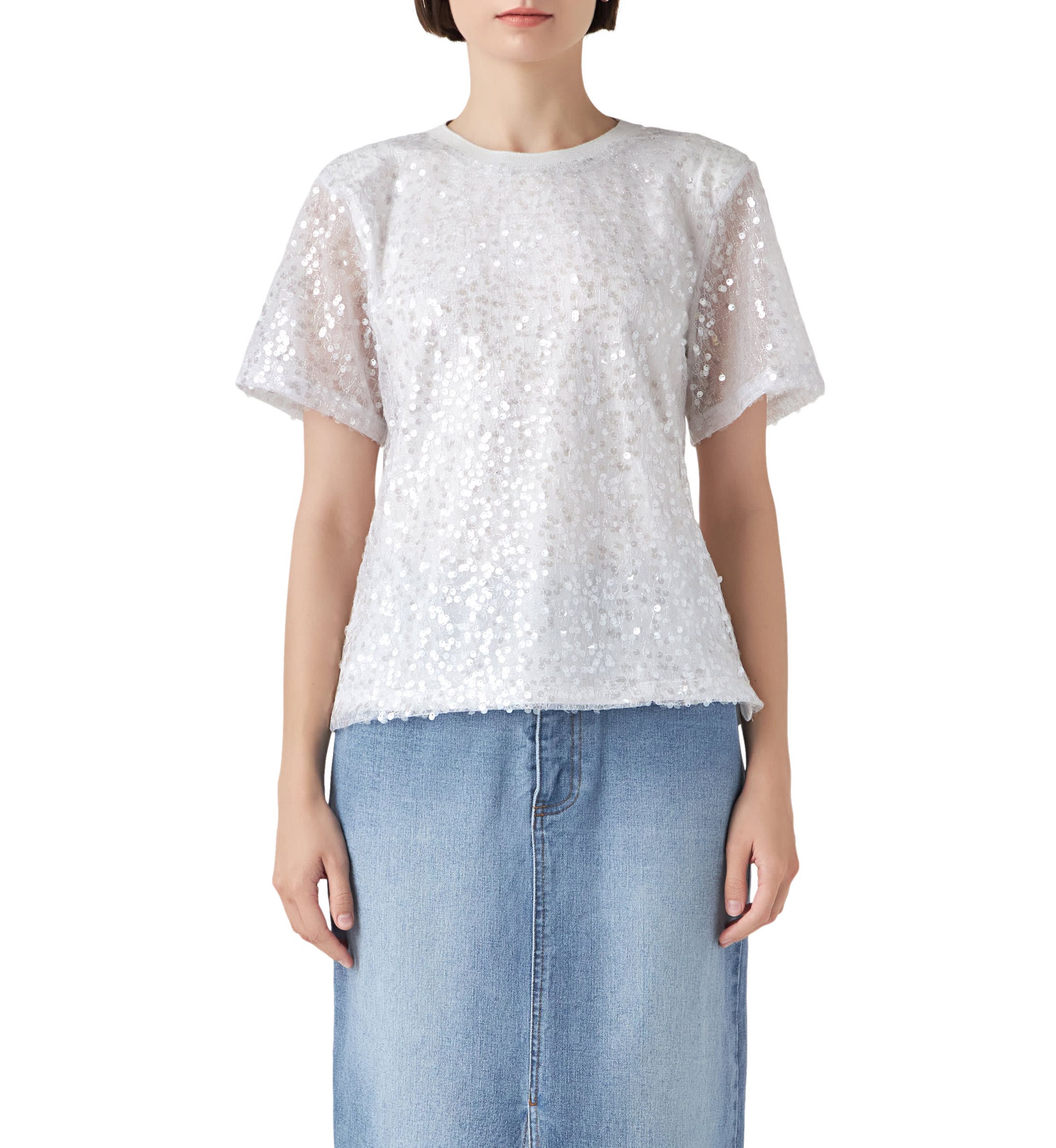 Sequin Open Back Top