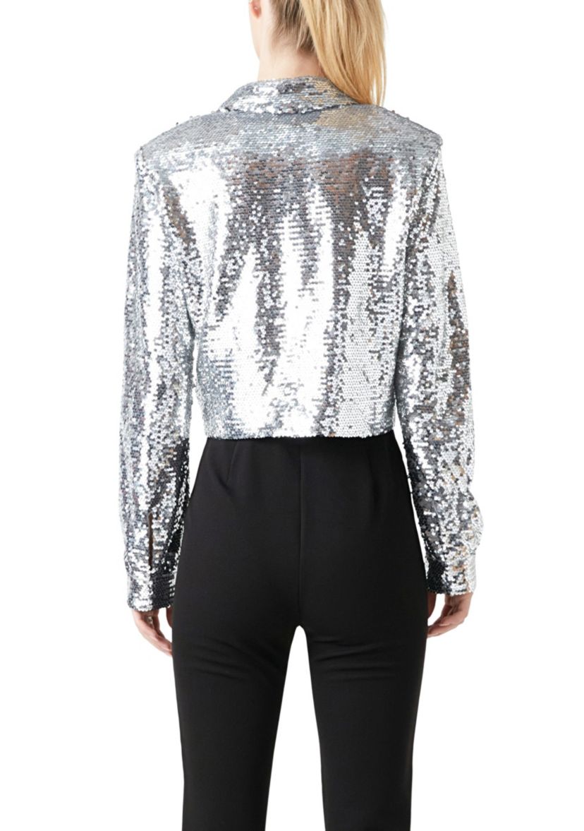 Sequins Cropped Shirt