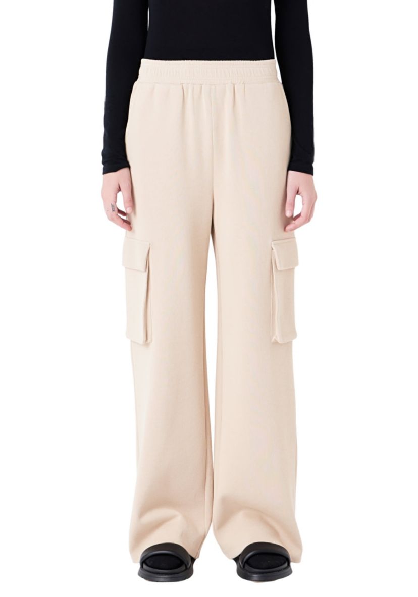 Wide Knit Pants with Pockets