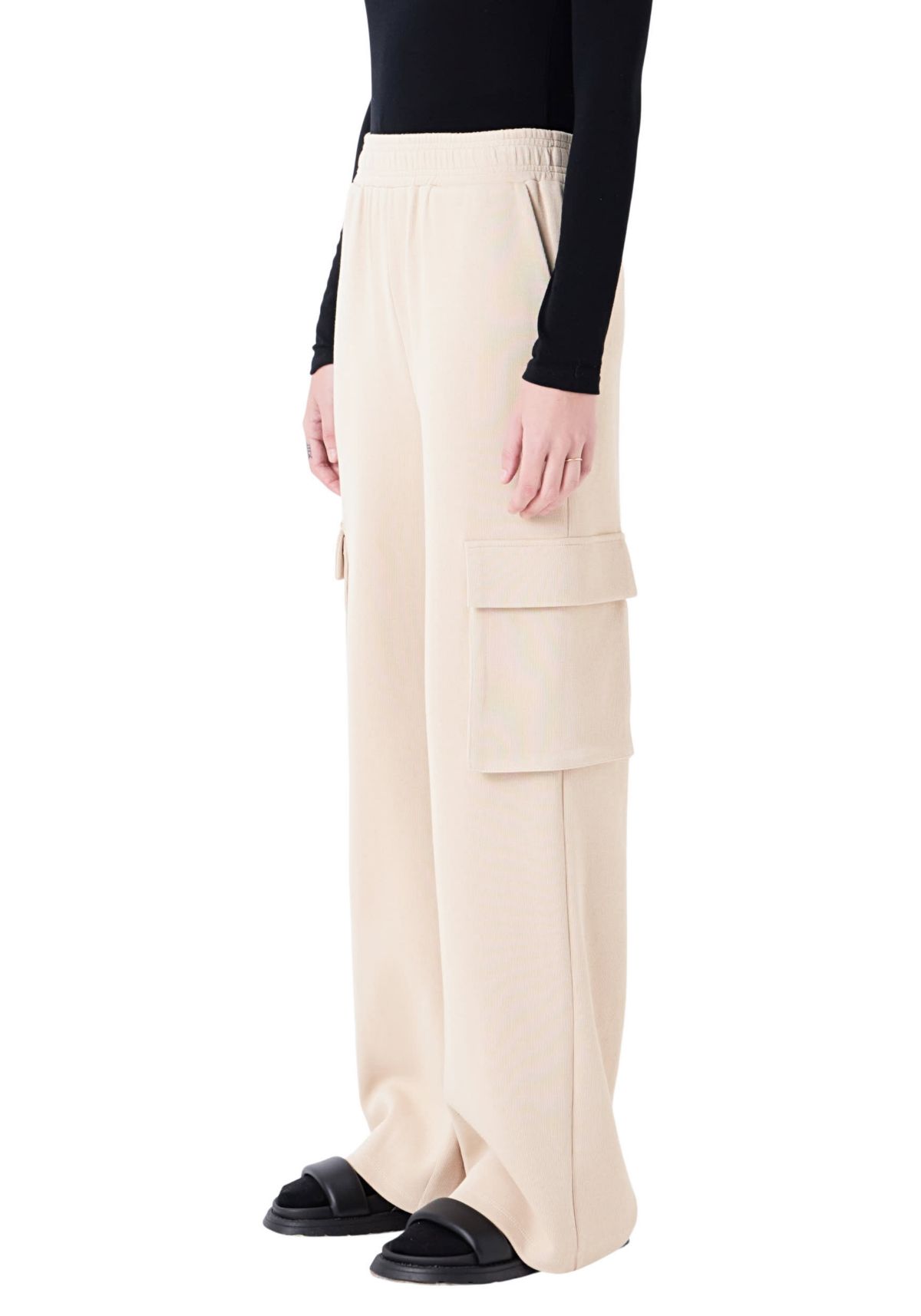 Wide Knit Pants with Pockets