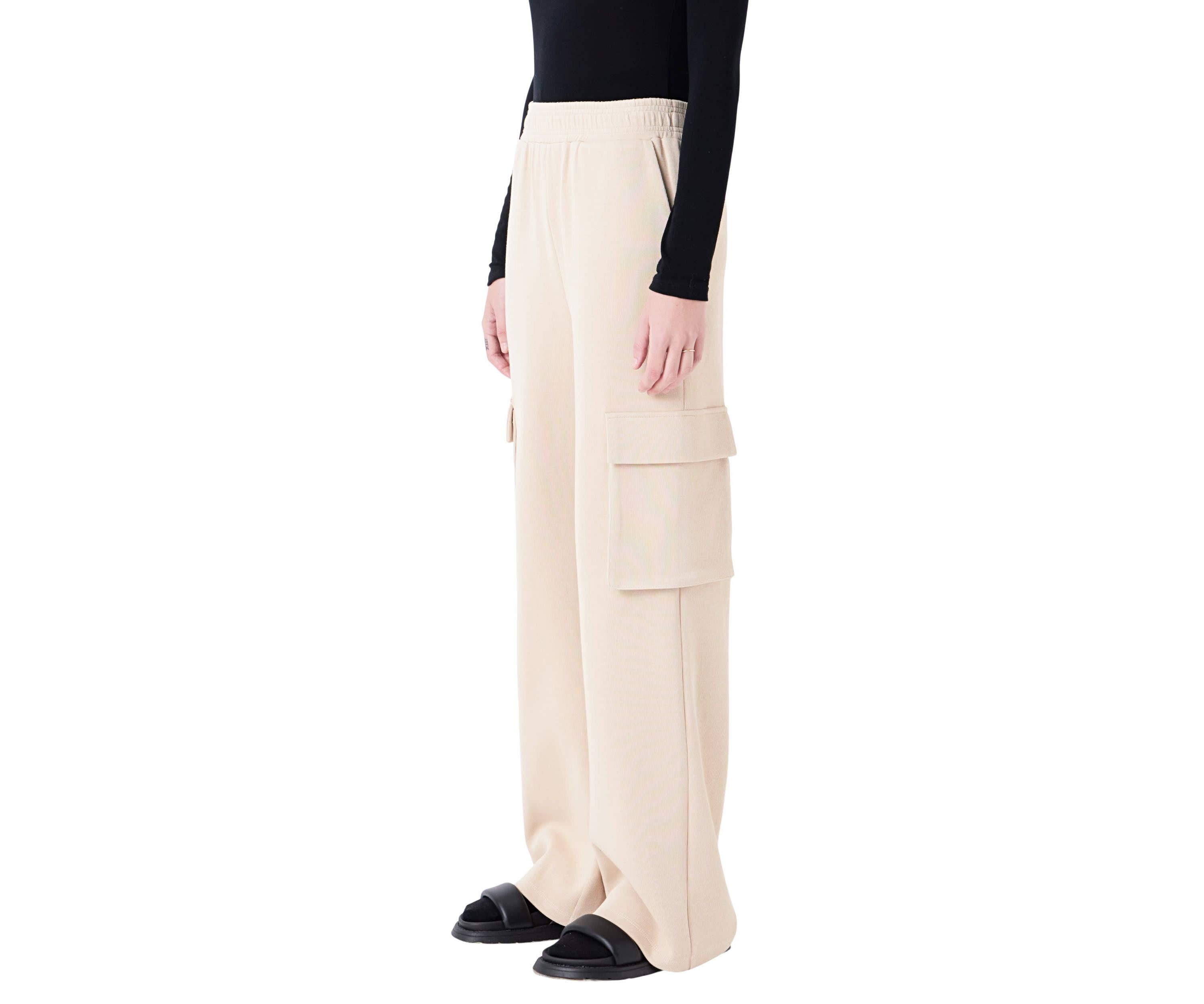 Wide Knit Pants with Pockets