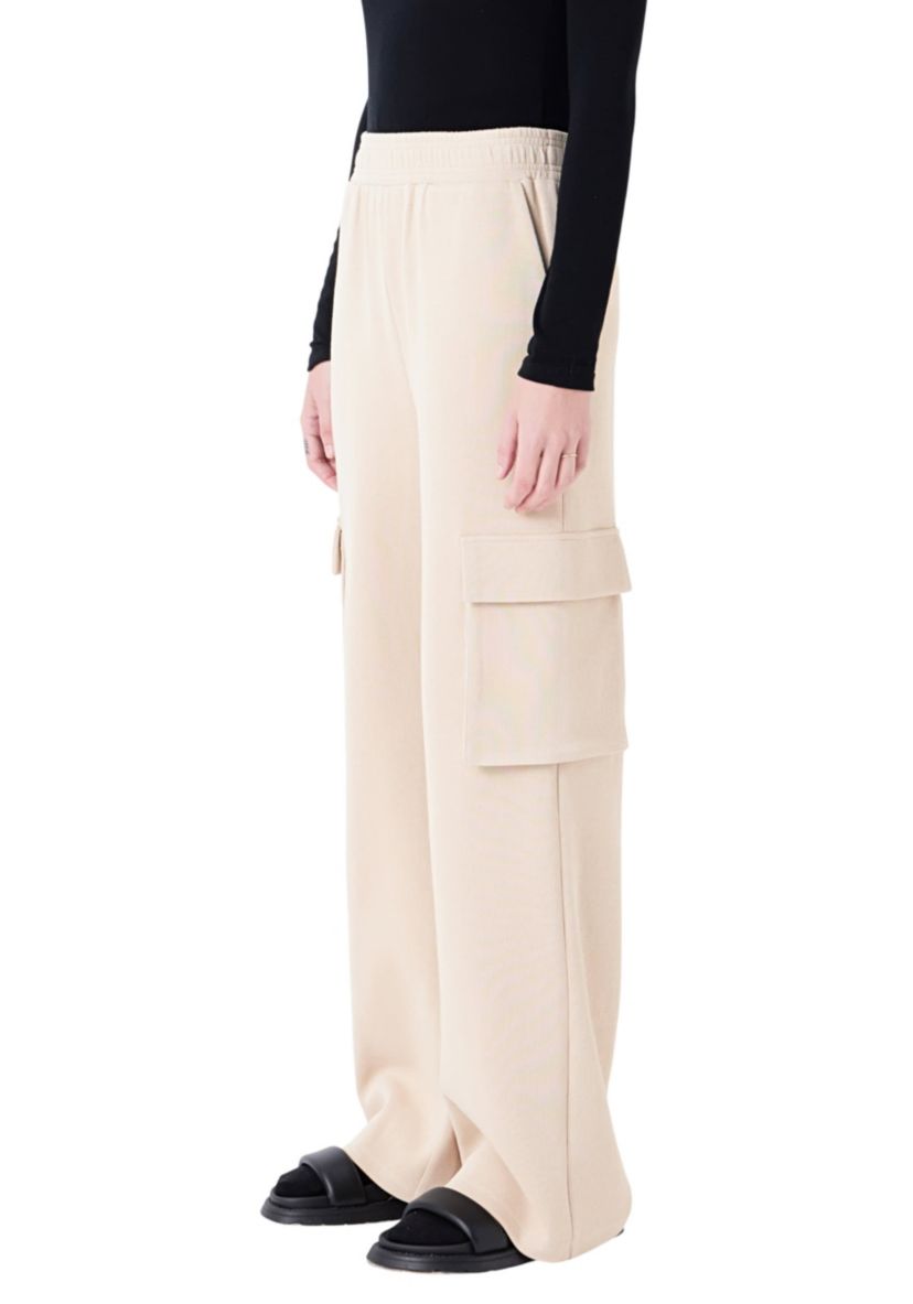 Wide Knit Pants with Pockets