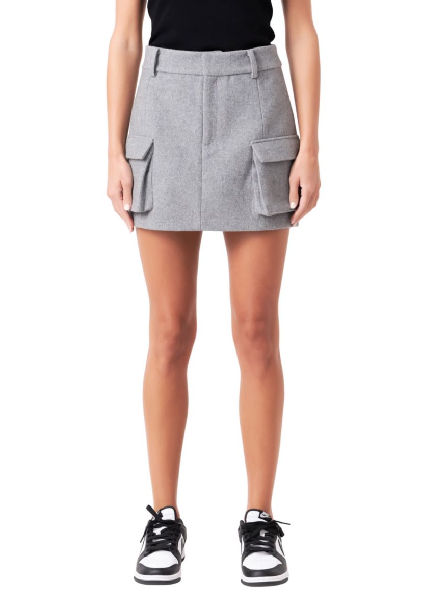 Wool Cargo Skirt
