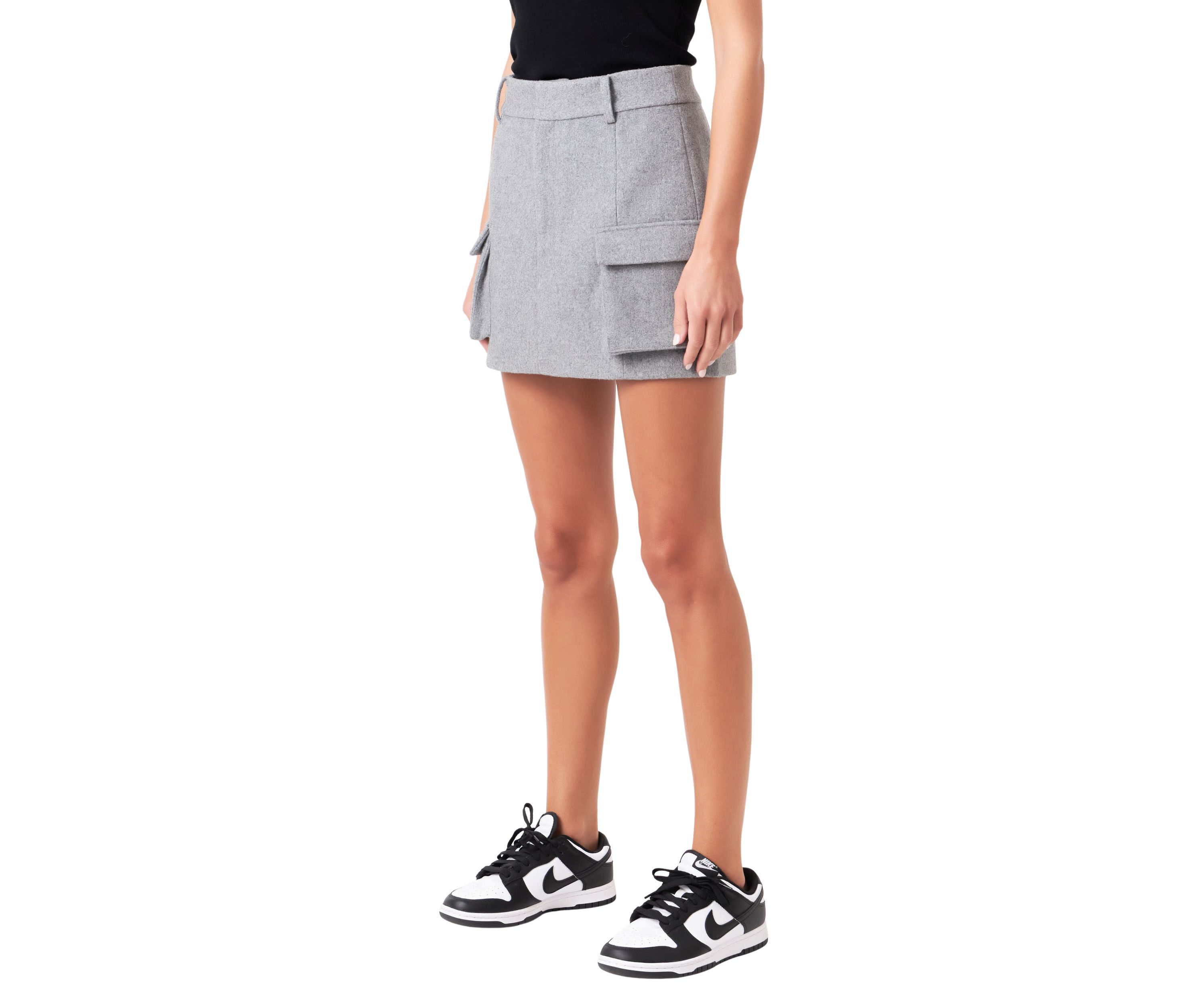 Wool Cargo Skirt