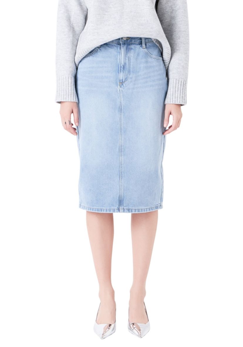 Denim Midi Skirt