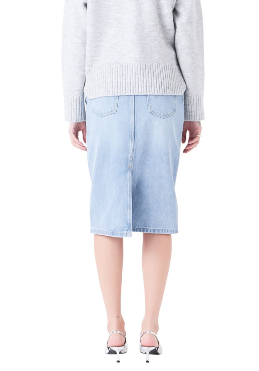 Denim Midi Skirt