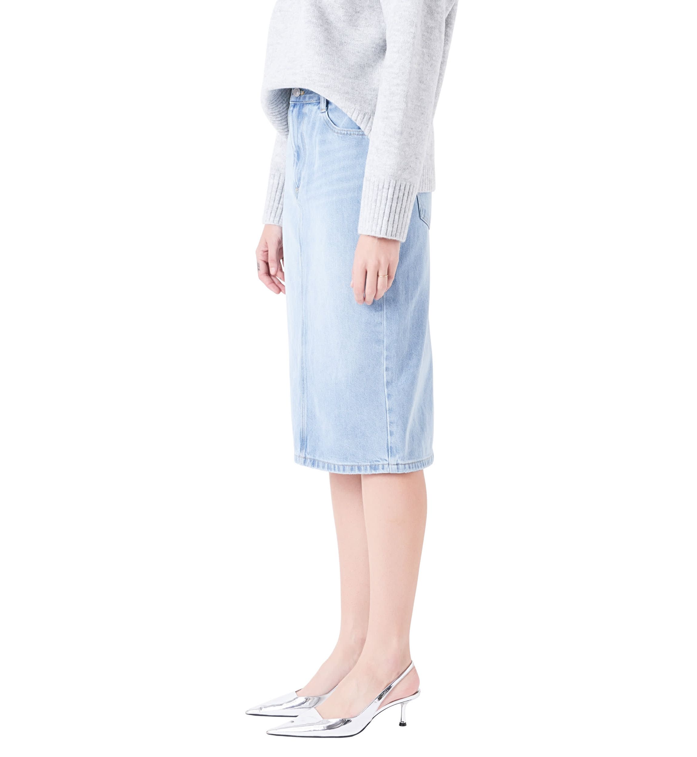 Denim Midi Skirt