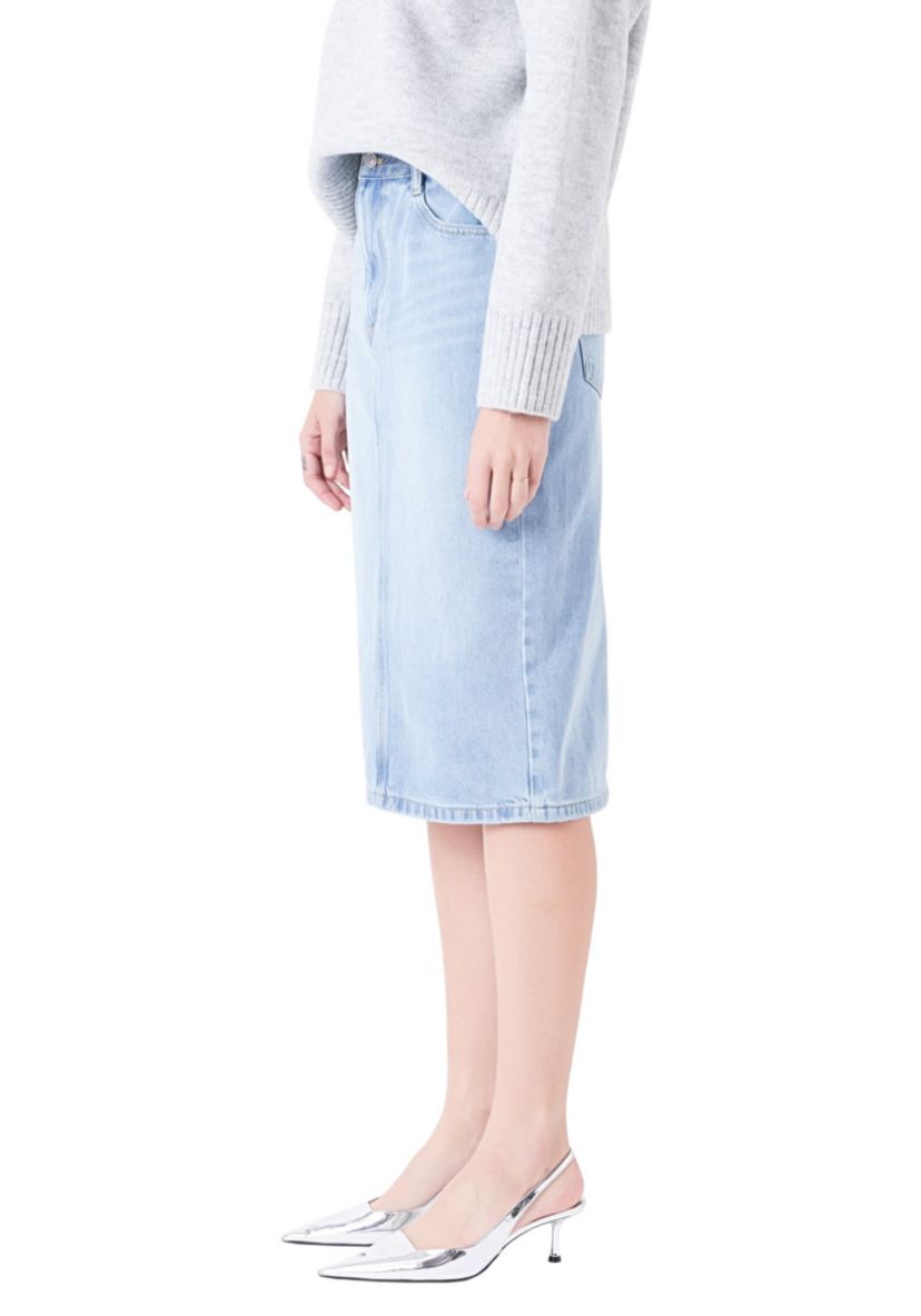 Denim Midi Skirt