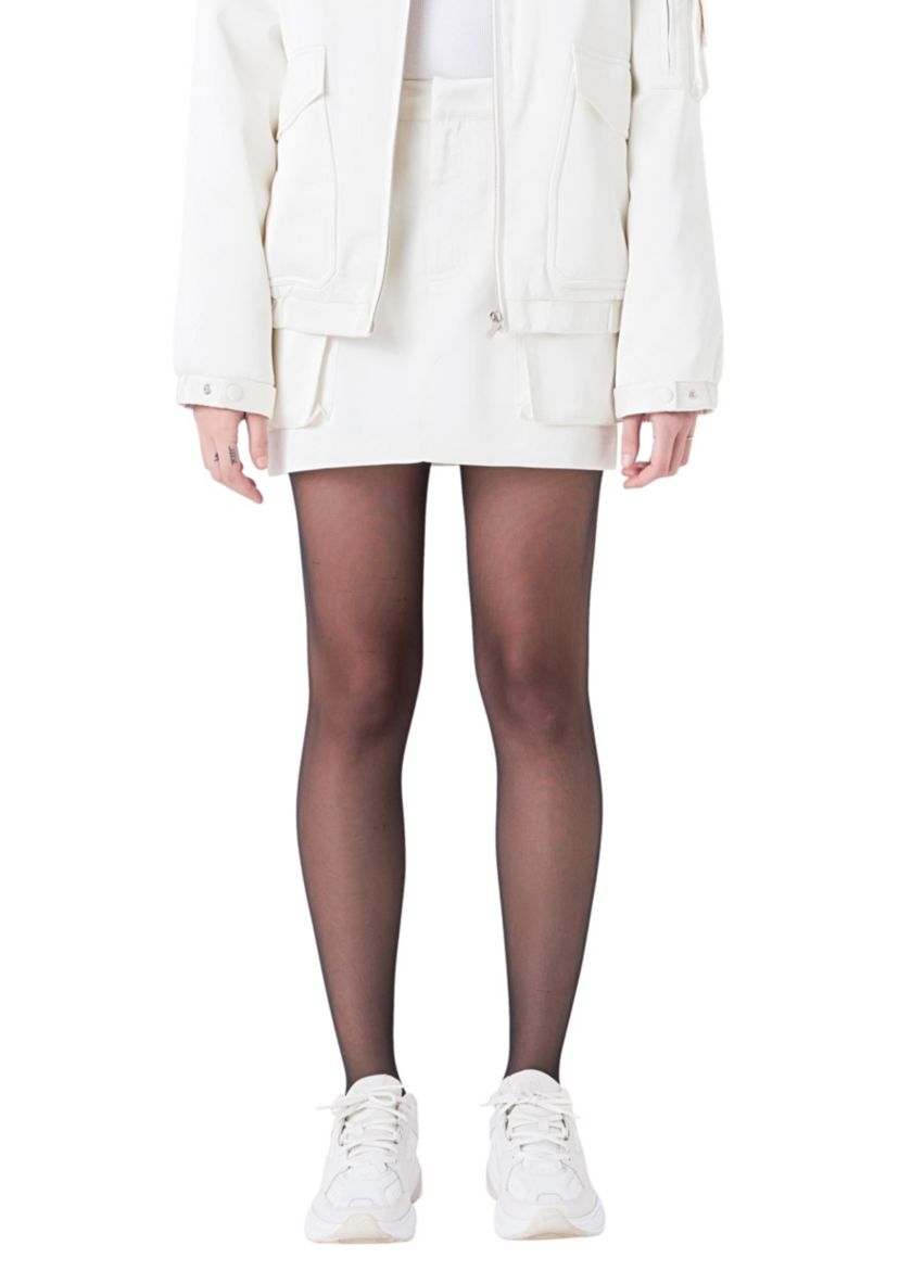 Satin Pocket Mini Skirt