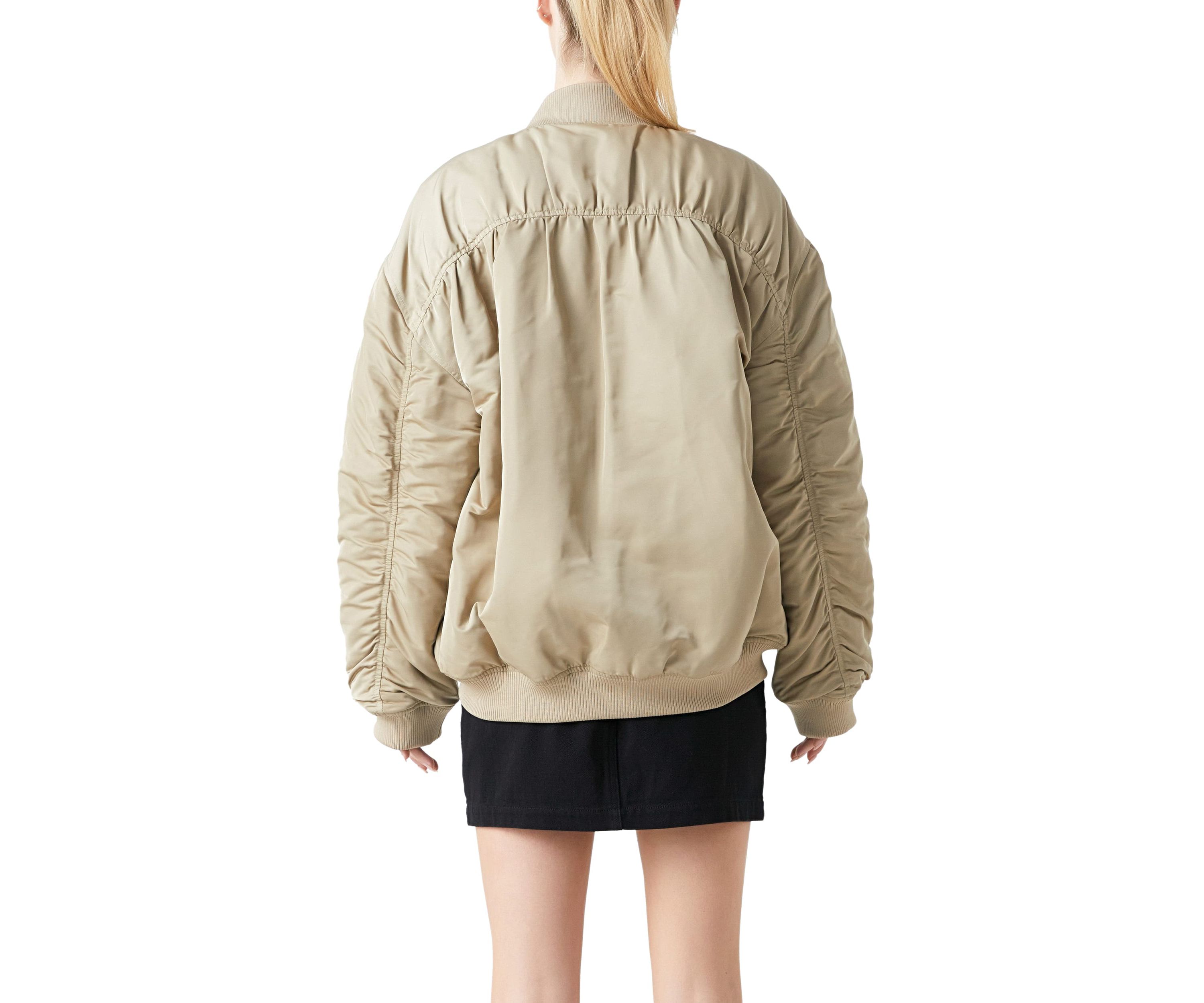 Ruched Bomber Jacket