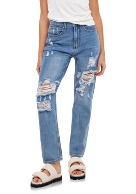 Grey Lab Women's Medium Wash 90s Full Length Denim, Blue, 31