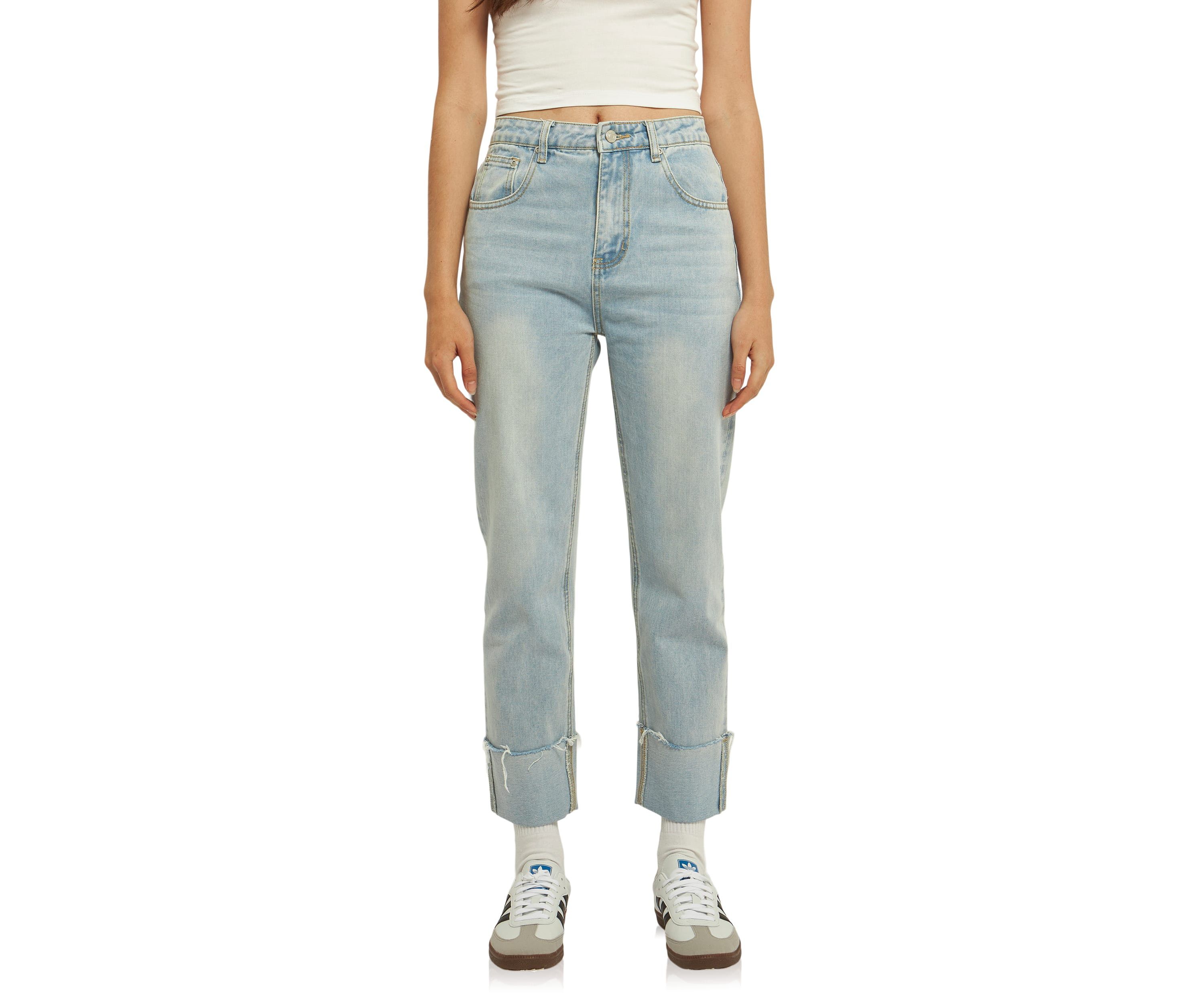 Turn Over Hem Regular Fit Jeans