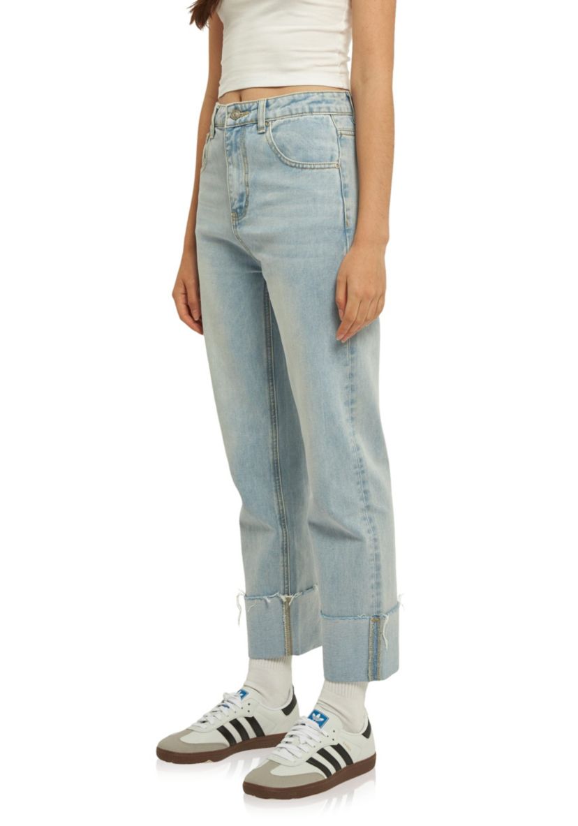 Turn Over Hem Regular Fit Jeans