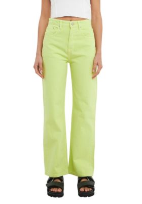 ENGLISH FACTORY Women's Color Full Length Wide Leg Jean