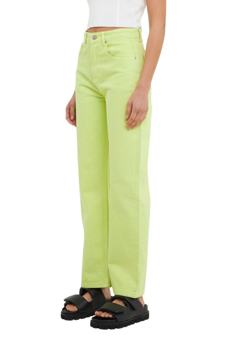 Color Full Length Wide Leg Jean